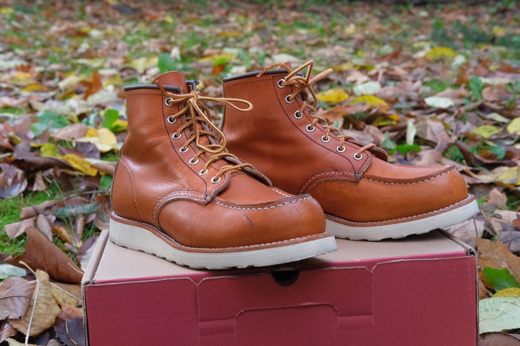 Red wing moc hot sale toe factory second