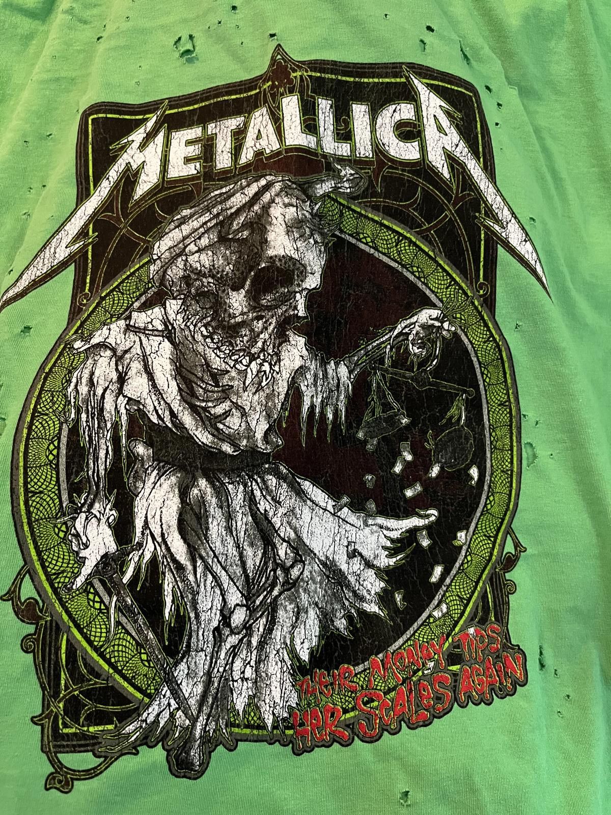 Metallica Metallica Distressed Graphic Tee Green OS (2023 Tour Merch) Size ONE SIZE - 3 Thumbnail