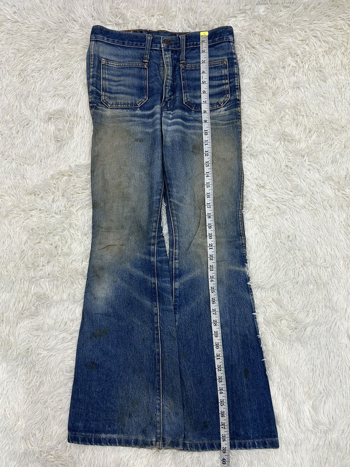Big John × Japanese Brand × Vintage Vintage Big-John Distressed Flare Denim Pants Size US 28 / EU 44 - 13 Thumbnail