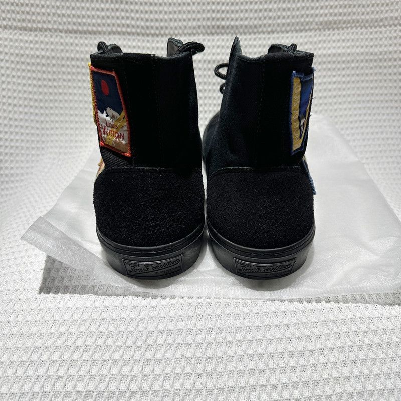 Louis Vuitton Louis Vuitton Black High-Top Canvas Sneakers - Size US 8 / EU 41 - 3 Thumbnail