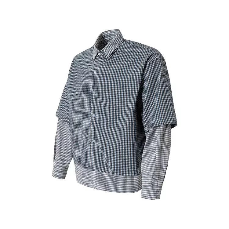Vintage Patchwork Streetwear Plaid Oversize School Shirt Blouse Size US XXL / EU 58 / 5 - 3 Thumbnail
