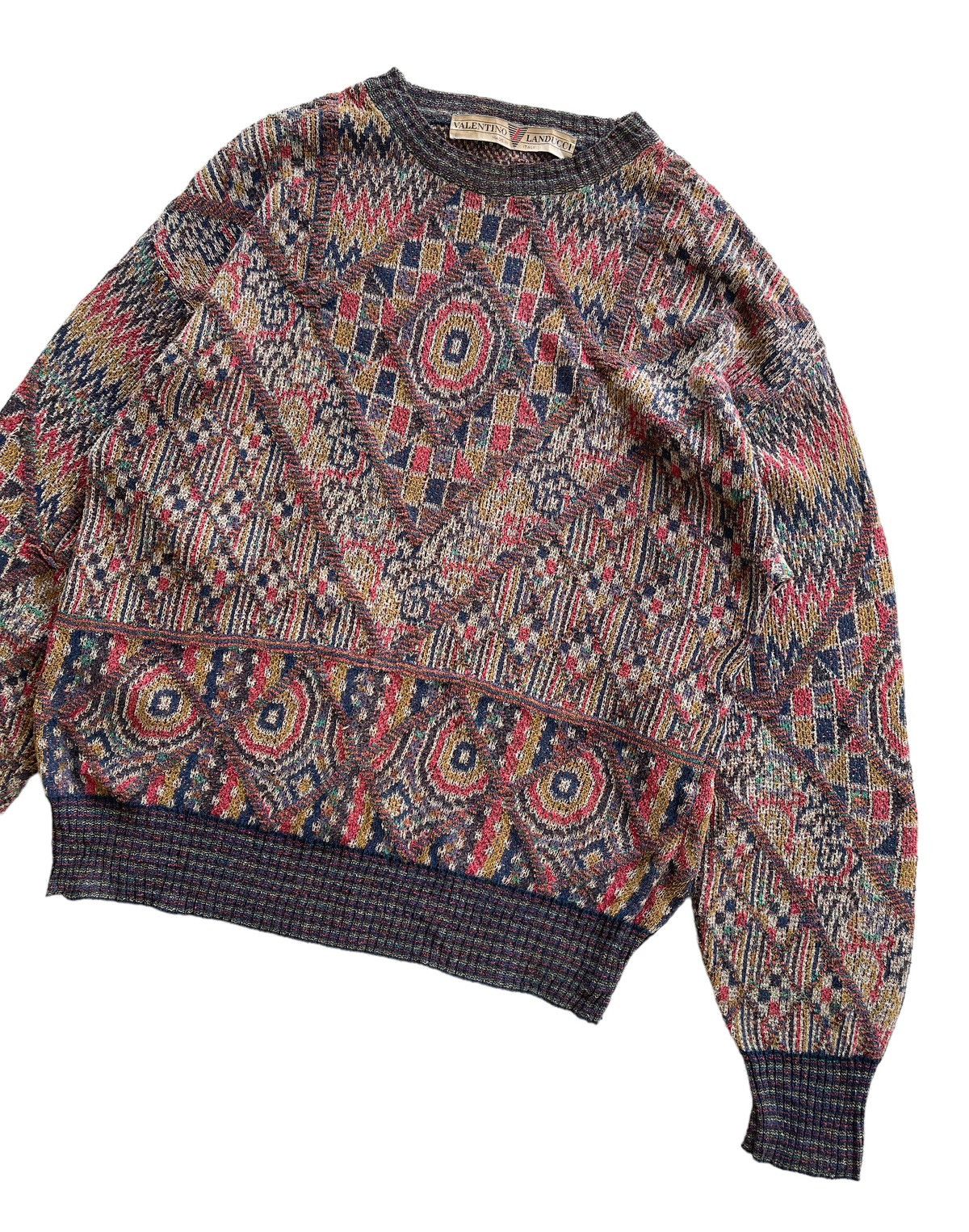 Valentino Vintage 80s Valentino Landucci Jumper Knit Sweater Size US L / EU 52-54 / 3 - 5 Thumbnail