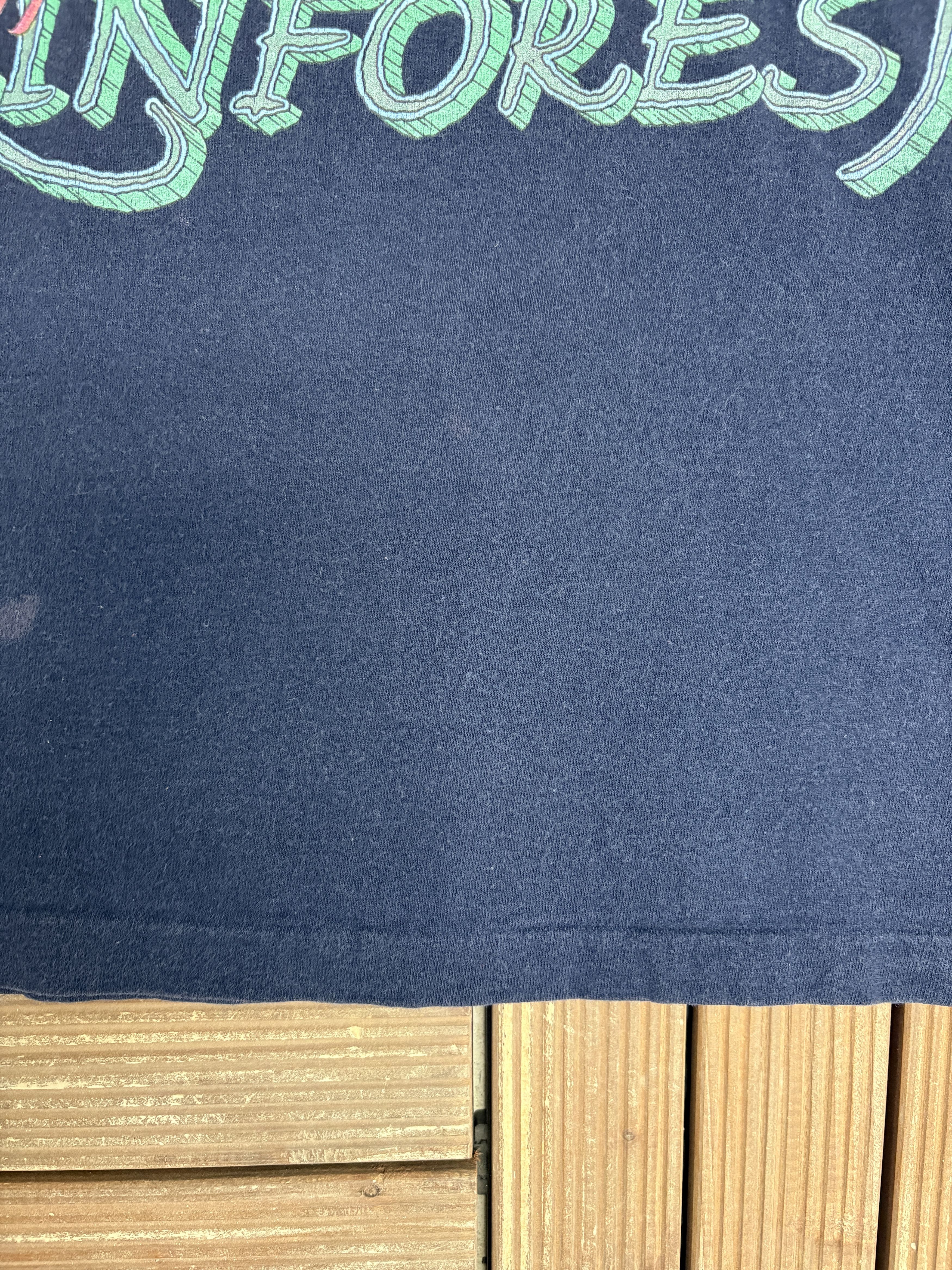 Vintage Wake Up To The Rainforest Vintage Blue T-Shirt Tee Size US M / EU 48-50 / 2 - 7 Thumbnail