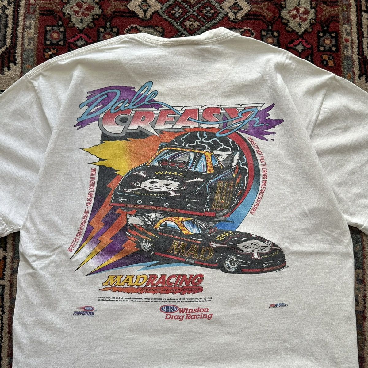Vintage 1999 MAD Magazine x NASCAR Student Driver Graphic Tee Size US L / EU 52-54 / 3 - 9 Thumbnail
