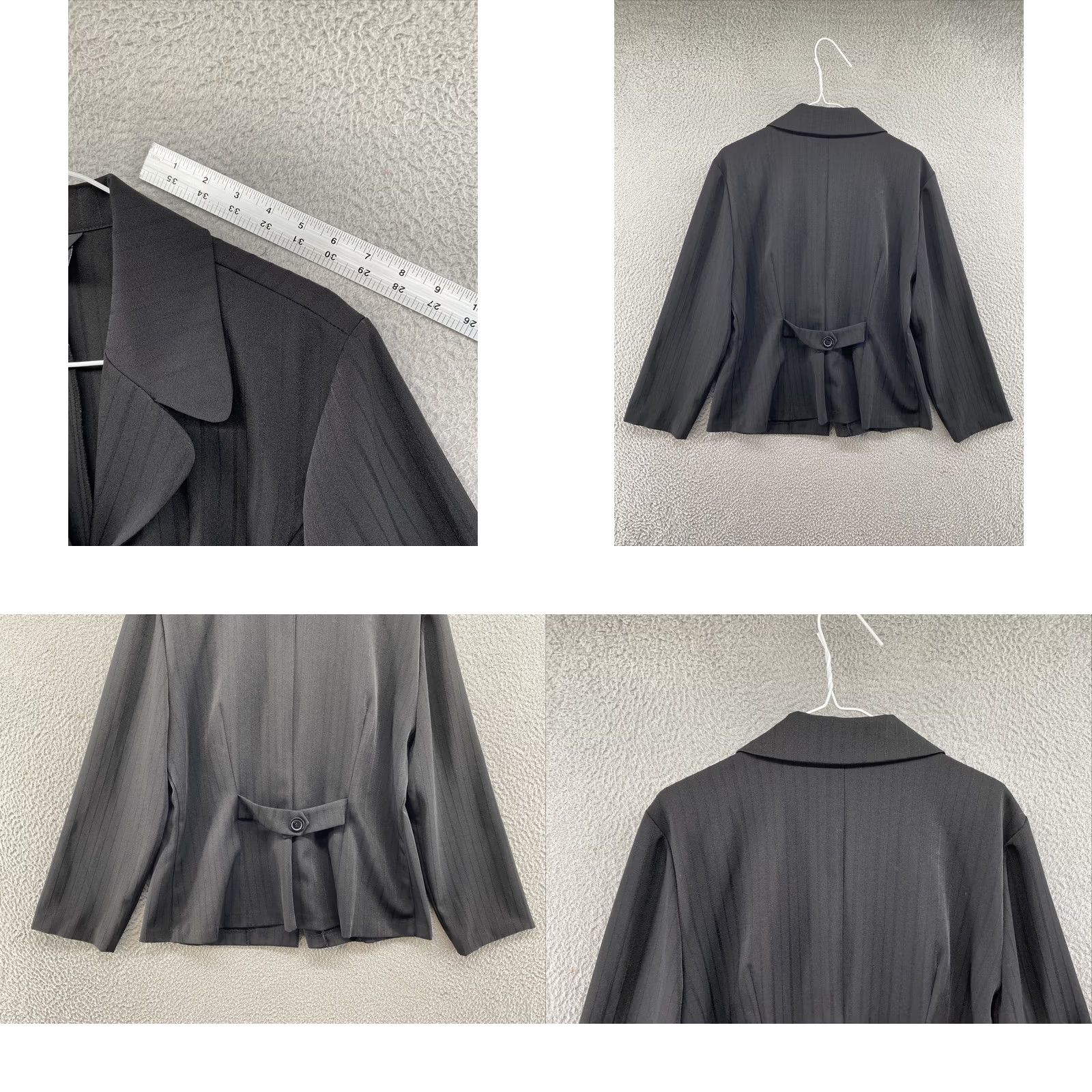 Vintage Maurices Blazer Shirt Women Black 14 2 Button Unlined Short Sleeve Casual Button Women's Blazer 14 Black Maurices Size XL / US 12-14 / IT 48-50 - 8 Thumbnail