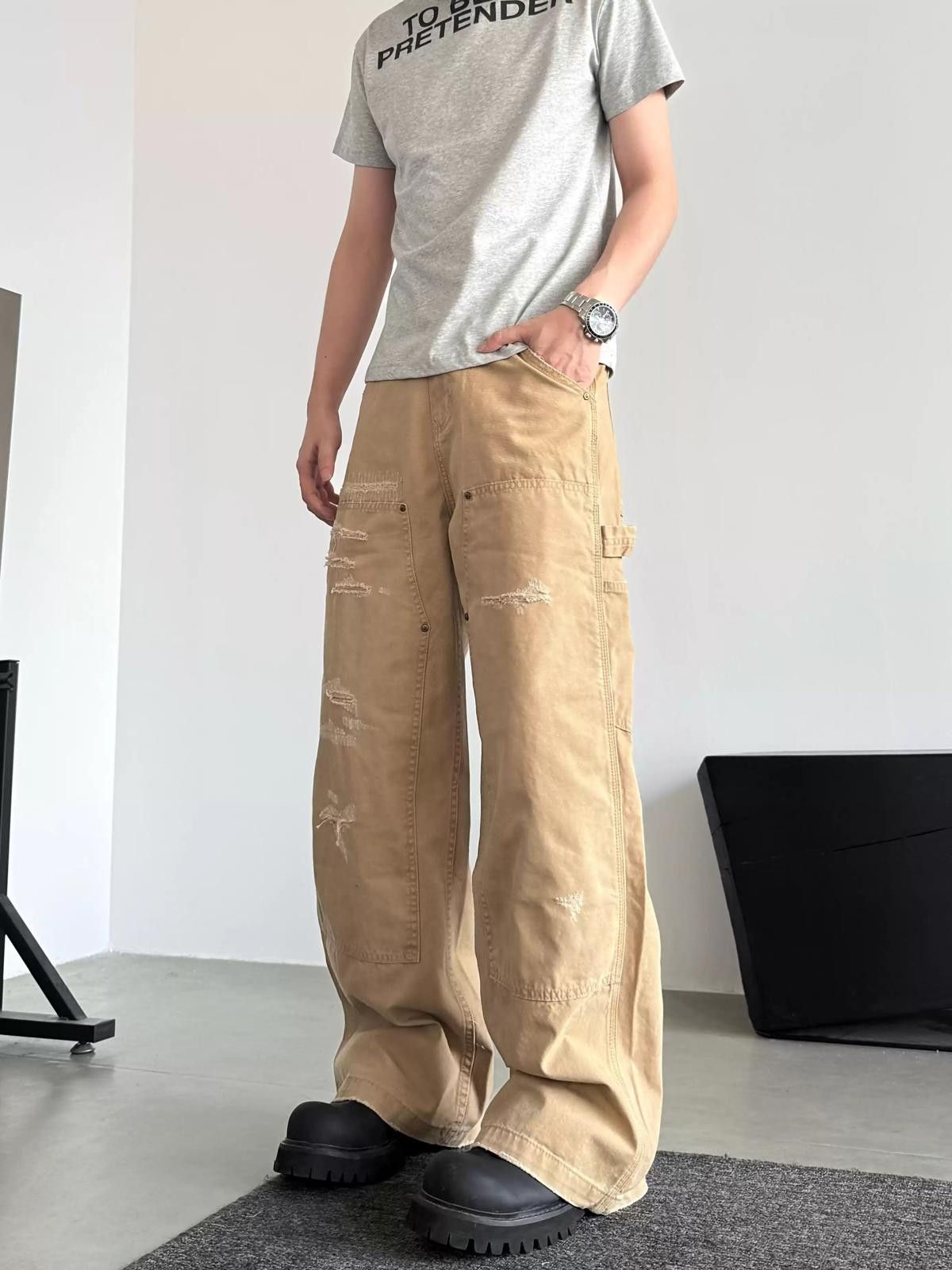 Other Oversized Distressed Wide Leg Jeans Size US 28 / EU 44 - 3 Thumbnail