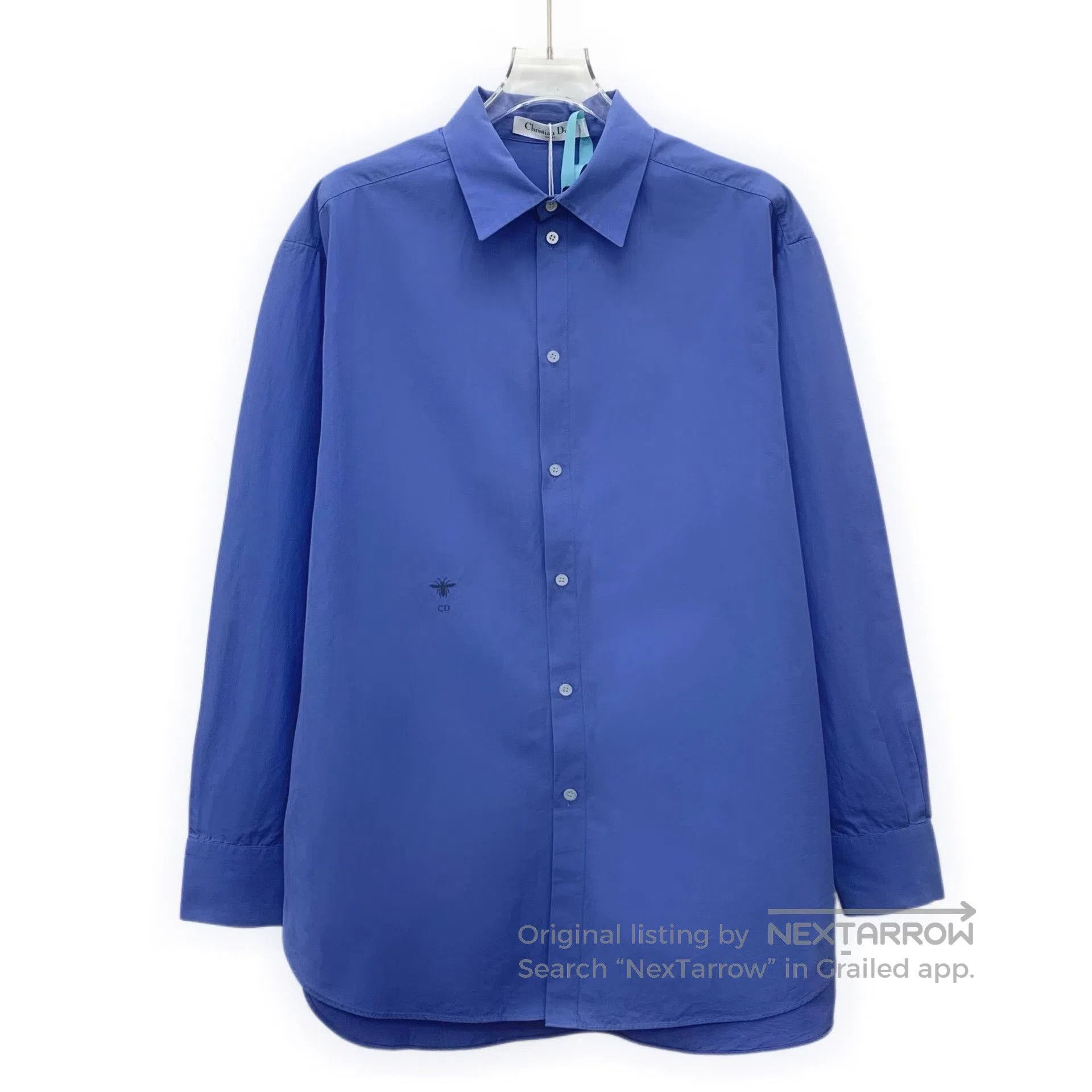 Dior Dior Blue Bee Embroidery Cotton Shirt. Size US M / EU 48-50 / 2 - 1 Thumbnail