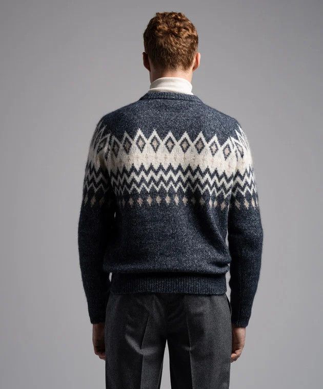 Brunello Cucinelli o1y0526 Crewneck Sweater in Multicolor Size US M / EU 48-50 / 2 - 4 Thumbnail