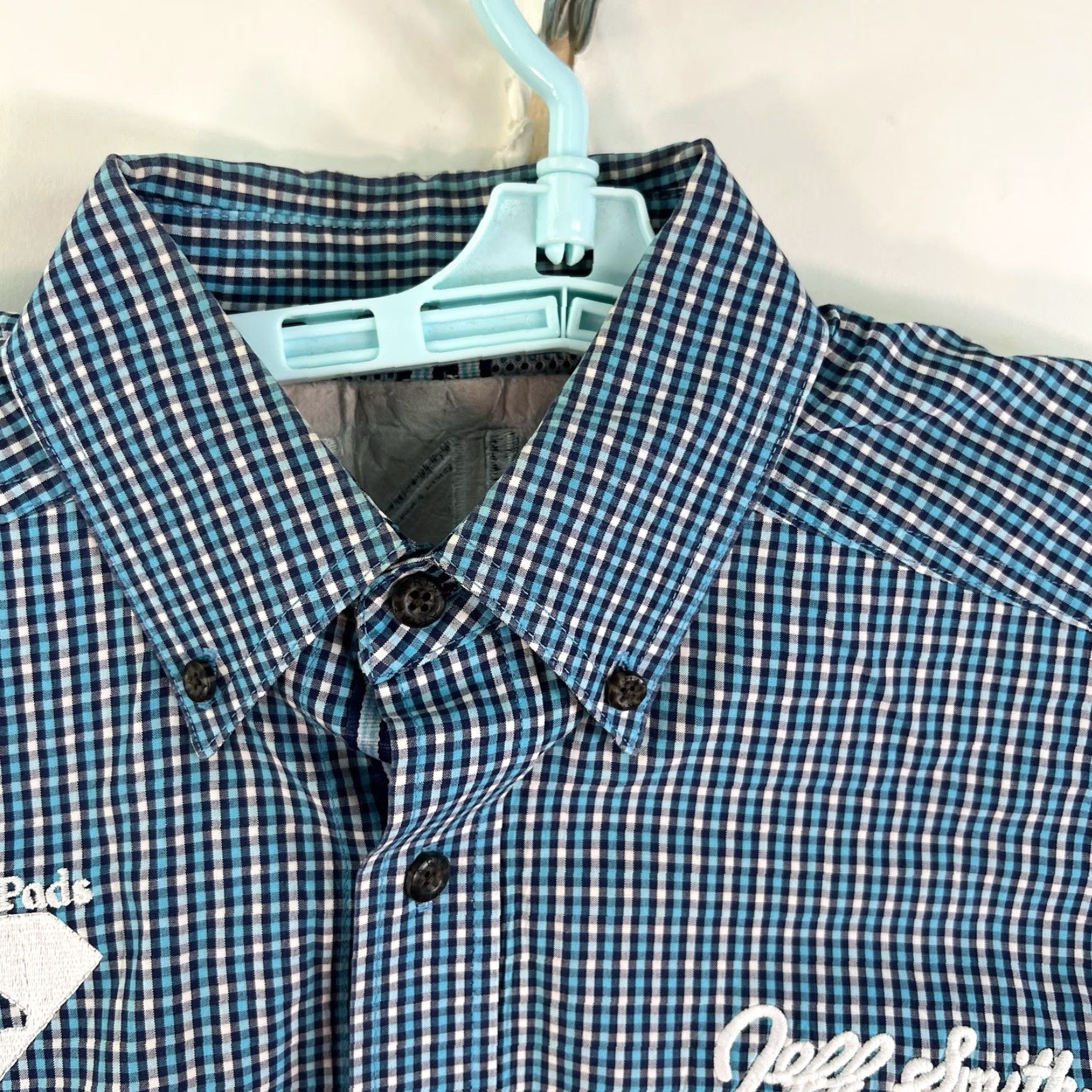 Ariat Ariat Pro Series Tarin Rice Performance Rodeo Shirt Mens L Blue Check Shirt Size US L / EU 52-54 / 3 - 5 Thumbnail
