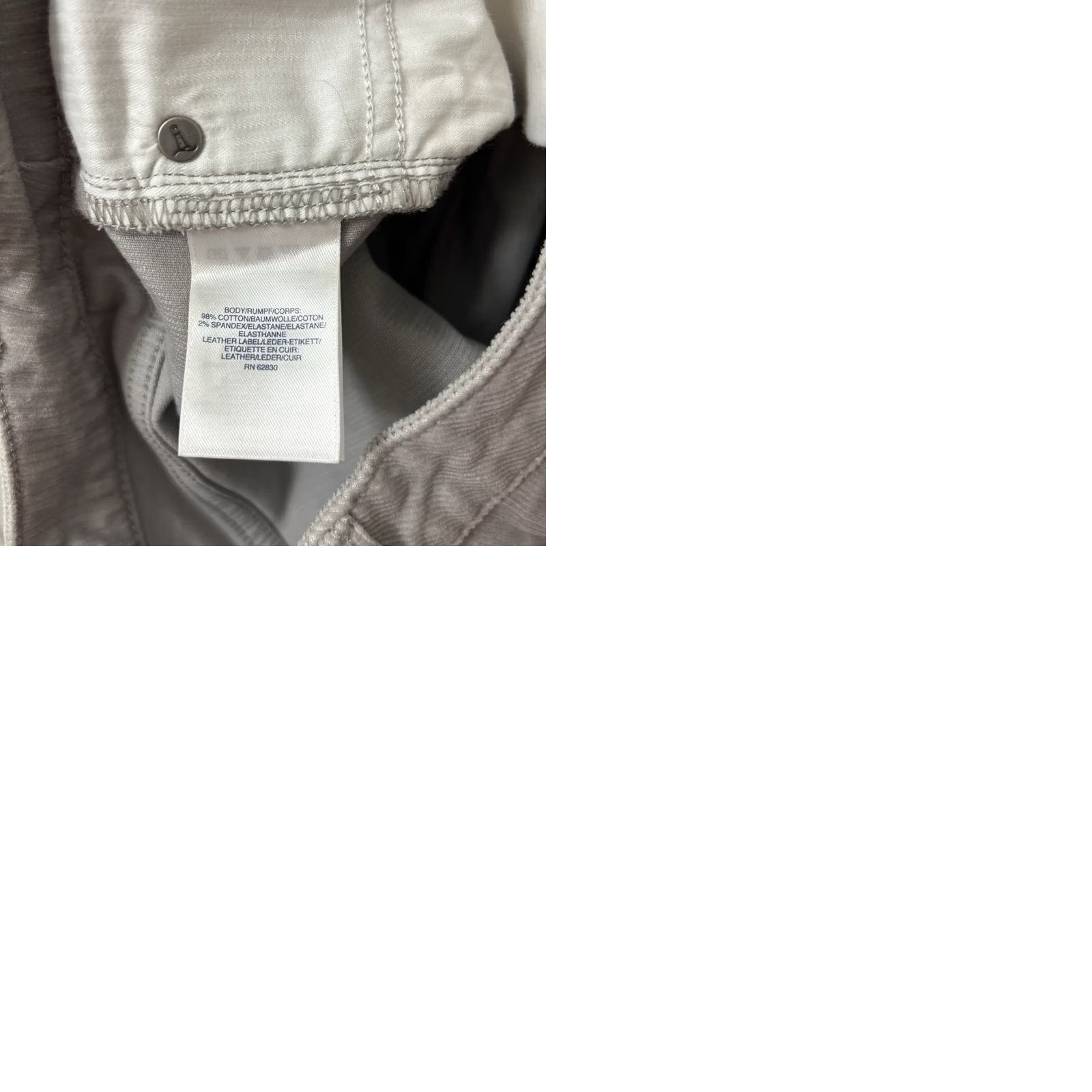Lands' End Lands' End Corduroy Pants Womens 14 Gray 36x31 Straight Mid Rise Zipper Button Pockets Stretch Comfort Size 36" / US 14 / IT 50 - 9 Thumbnail