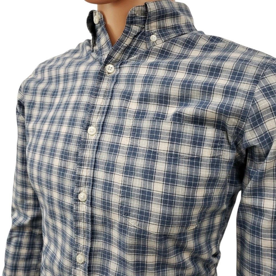 J.Crew J. Crew Shirting Slim Fit Blue Plaid Check Button down S Size US S / EU 44-46 / 1 - 6 Thumbnail