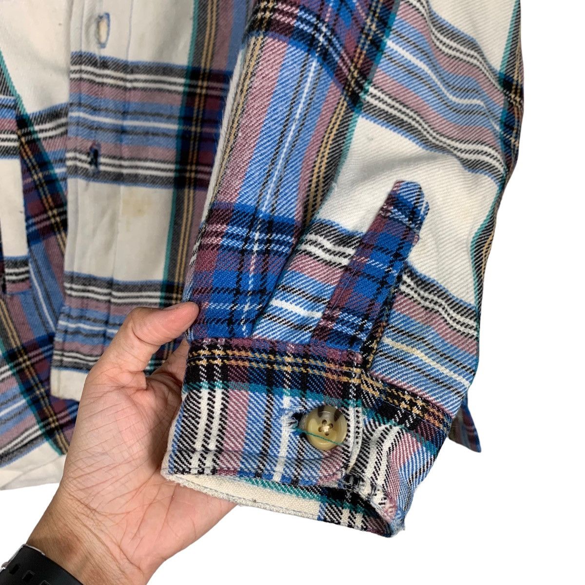 Flannel CALAJA Checked Plaid Tartan Sherpa Heavy Flannel #0333-C15 Size US XL / EU 56 / 4 - 15 Thumbnail