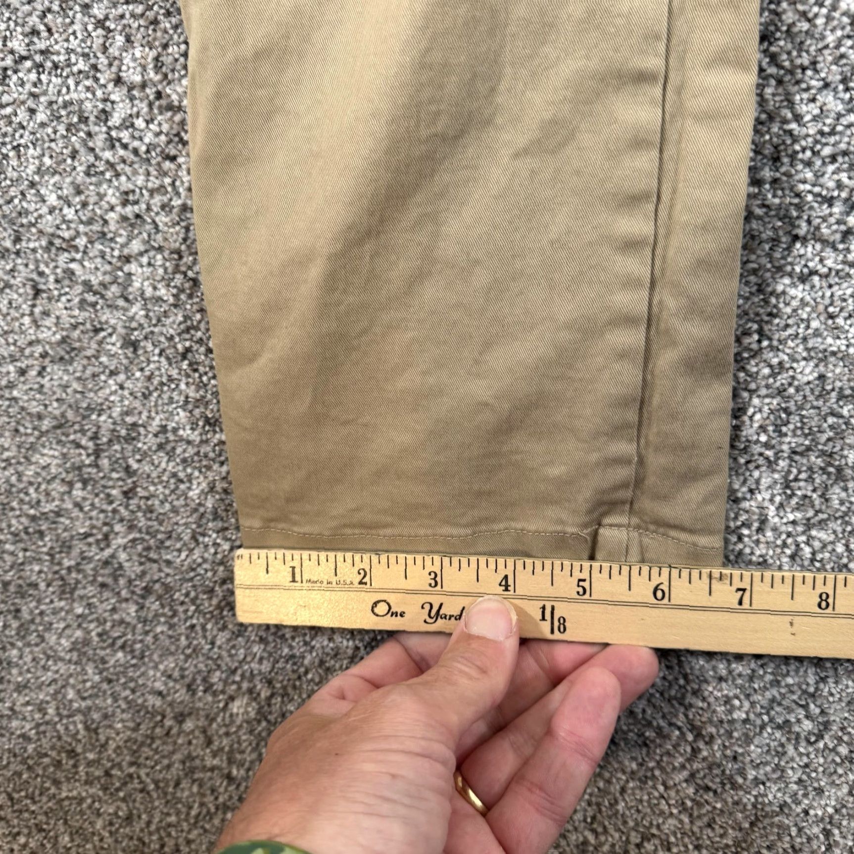 Gap Gap Pants Khaki 28x27.5 Straight Performance Chino Flat Front Regular Mens 28 Inseam 28in Cotton Spandex Stretch Flat Front Pockets Beige Beige Size US 28 / EU 44 - 3 Thumbnail
