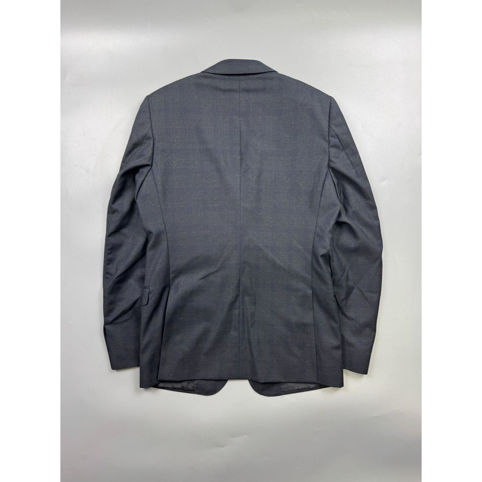 Z Zegna Z Zegna Charcoal Grey 100% Wool Two-Button Slim Fit Blazer Size 48R - 8 Thumbnail