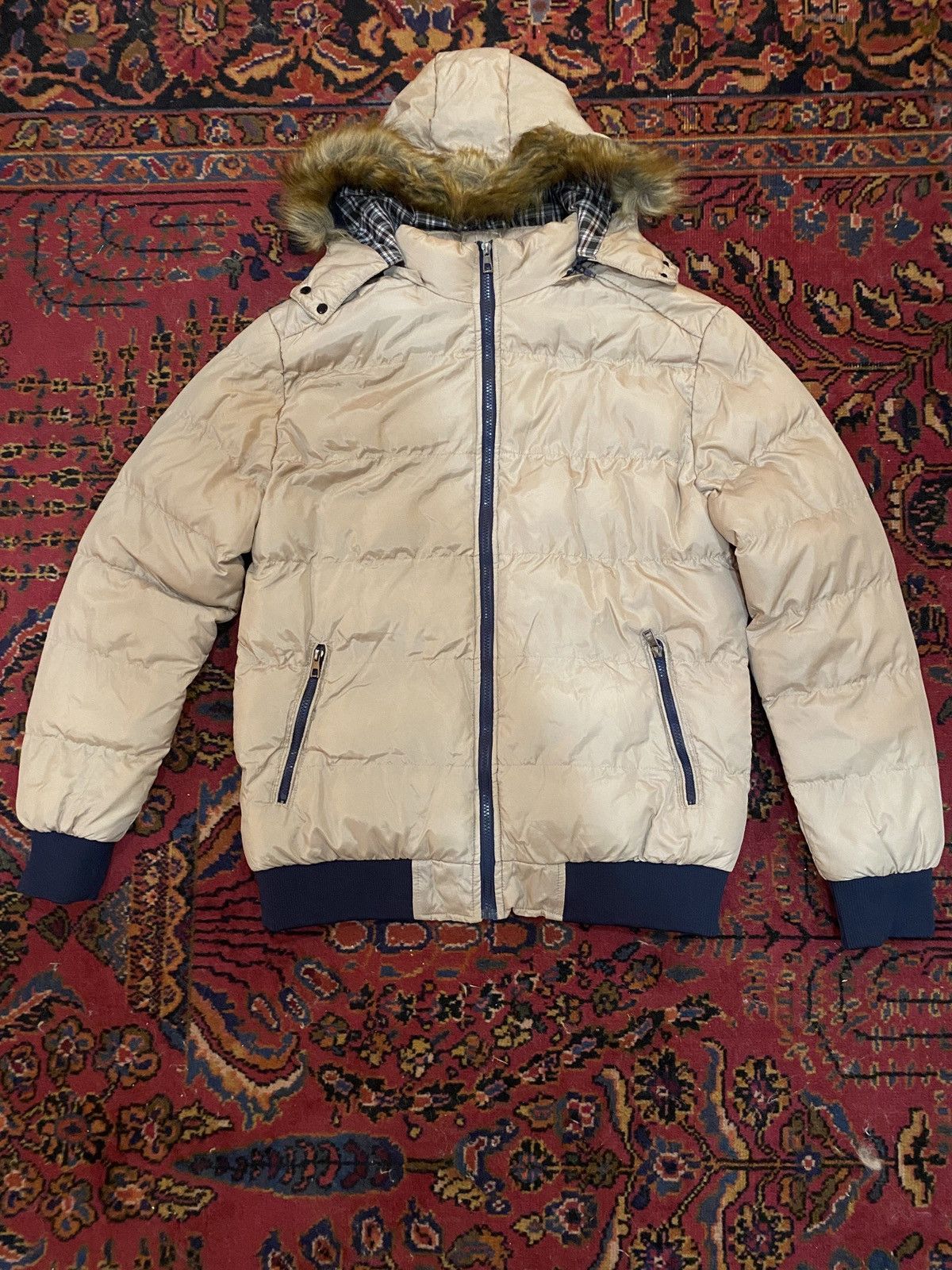 Japanese Brand Burbery like fur hooded puffer jacket Size US XL / EU 56 / 4 - 1 Thumbnail