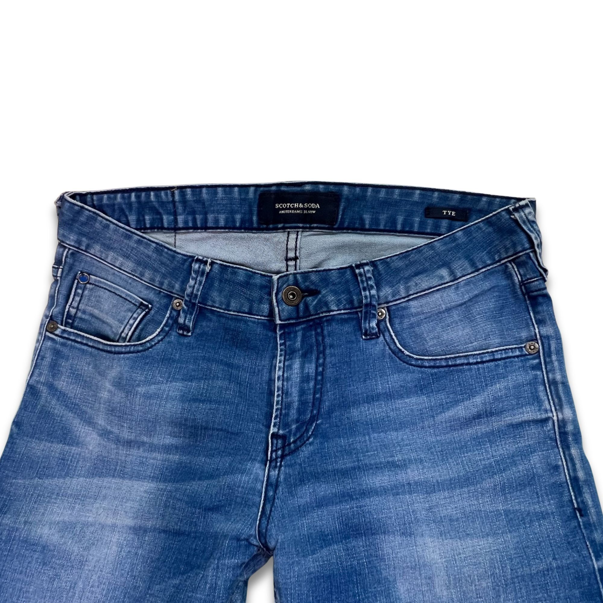 Scotch & Soda Scotch & Soda Mens Slim-Fit Blue Denim Jeans W30/L32 Cotton Size US 30 / EU 46 - 4 Thumbnail