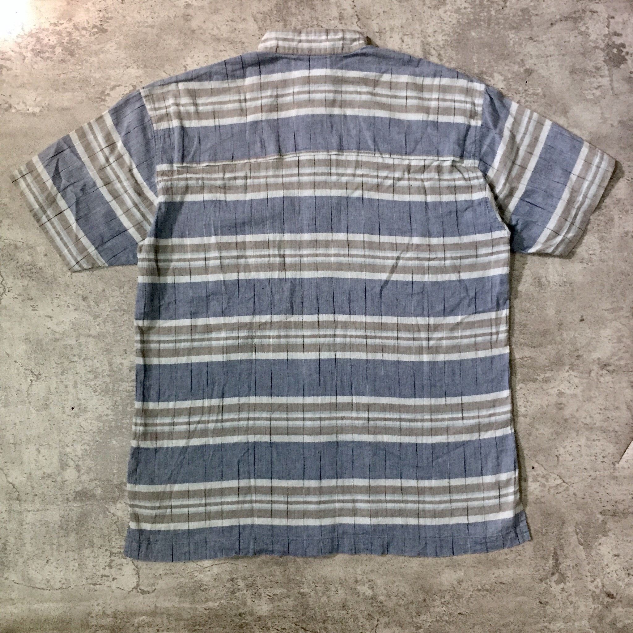 Issey Miyake 80s Issey Miyake Men Unique Stripe Side Pocket Shirt Size US M / EU 48-50 / 2 - 6 Thumbnail