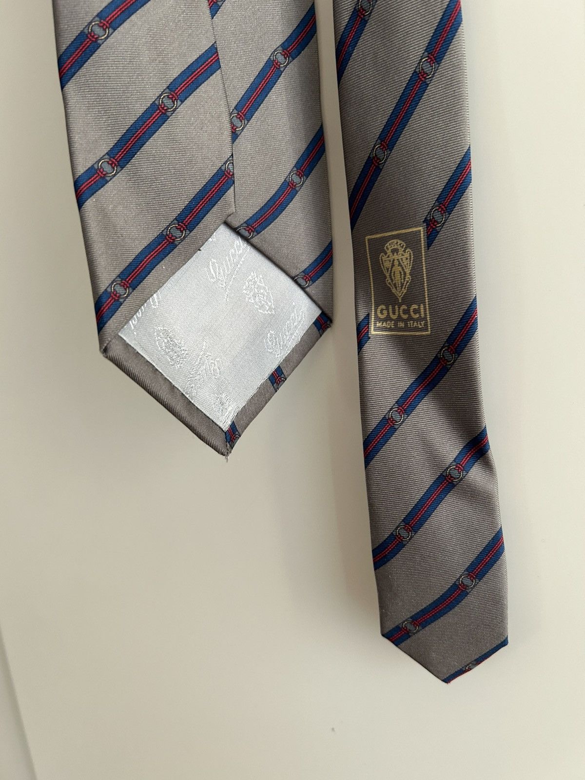 Gucci Grey silk tie gucci Size 42 - 2 Thumbnail