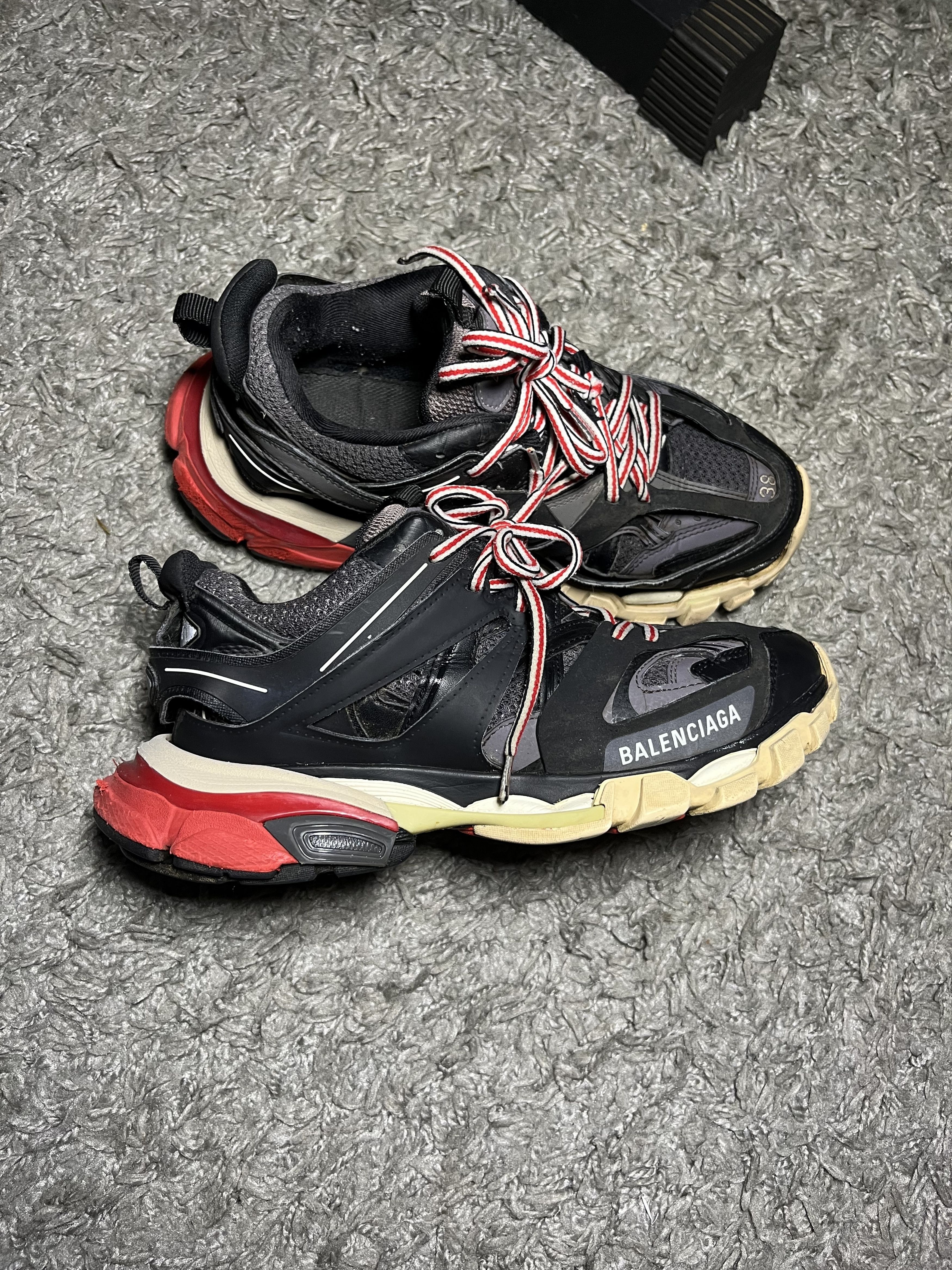 Balenciaga Balenciaga Track Red Gray Rare Size US 8 / IT 38 - 2 Thumbnail