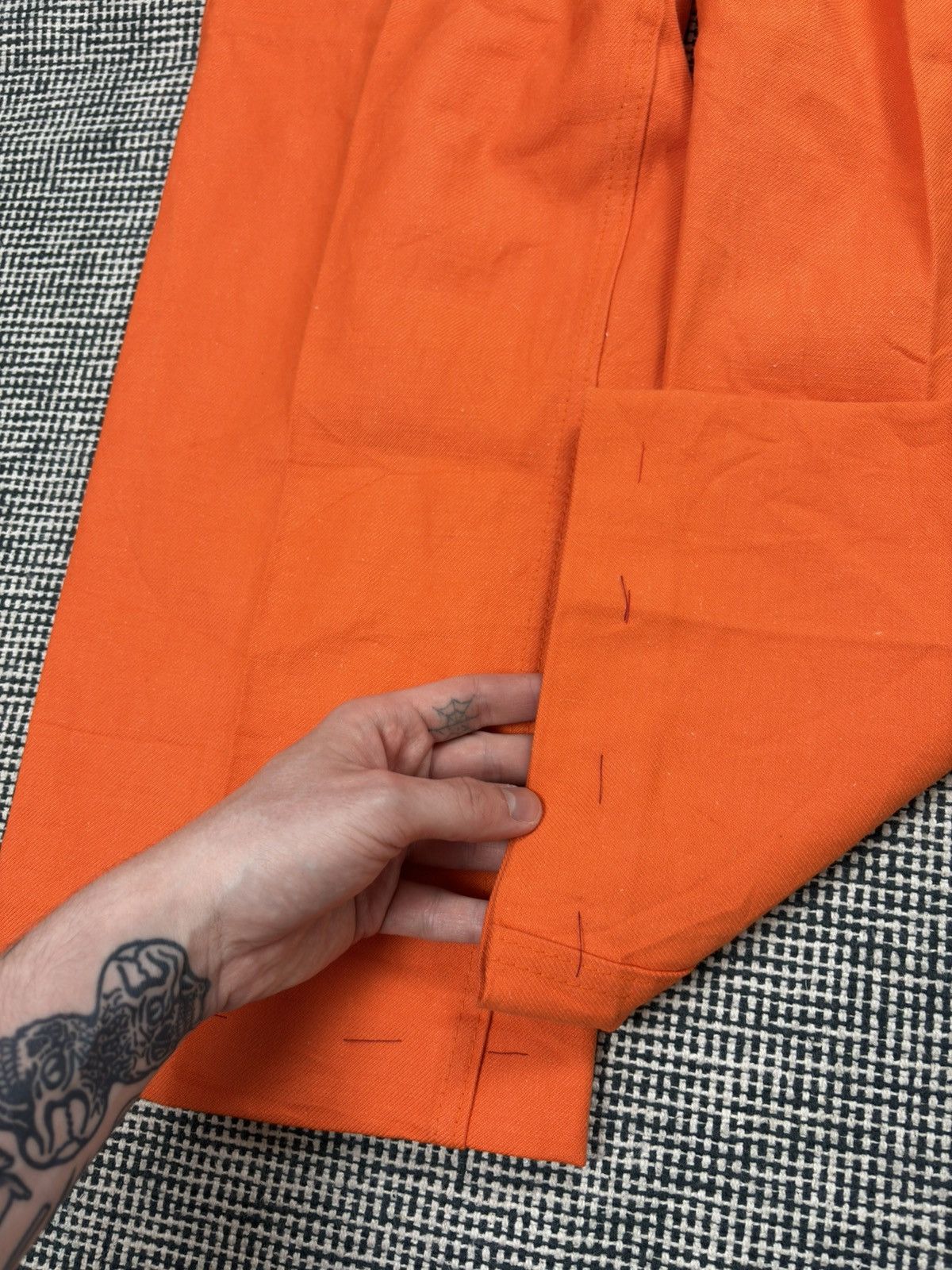 Le Laboureur 70s french chore work pants orange cotton rare Size US 28 / EU 44 - 7 Thumbnail