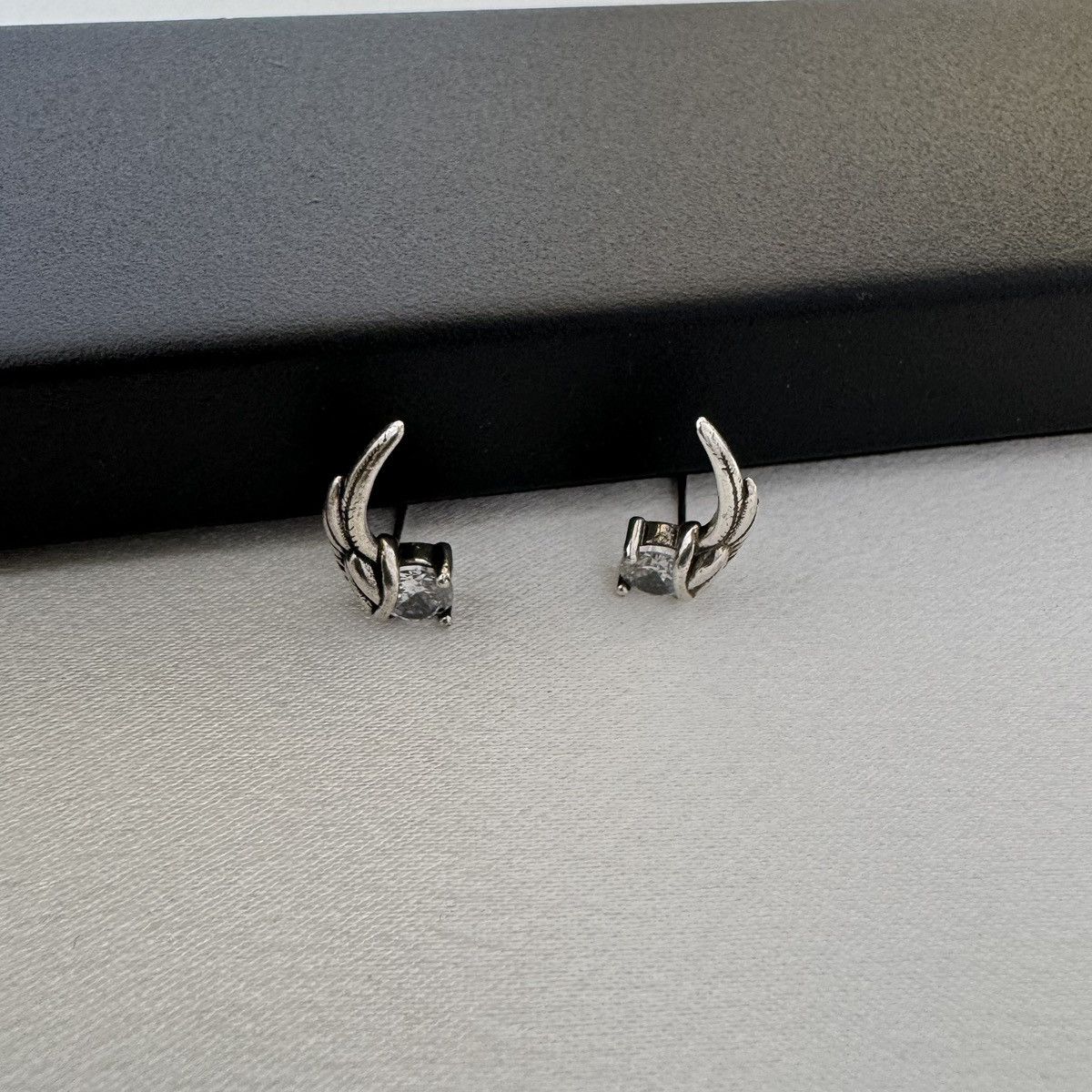 Other CZ Angel Wings Stud Earrings for Men Women Size ONE SIZE - 2 Thumbnail