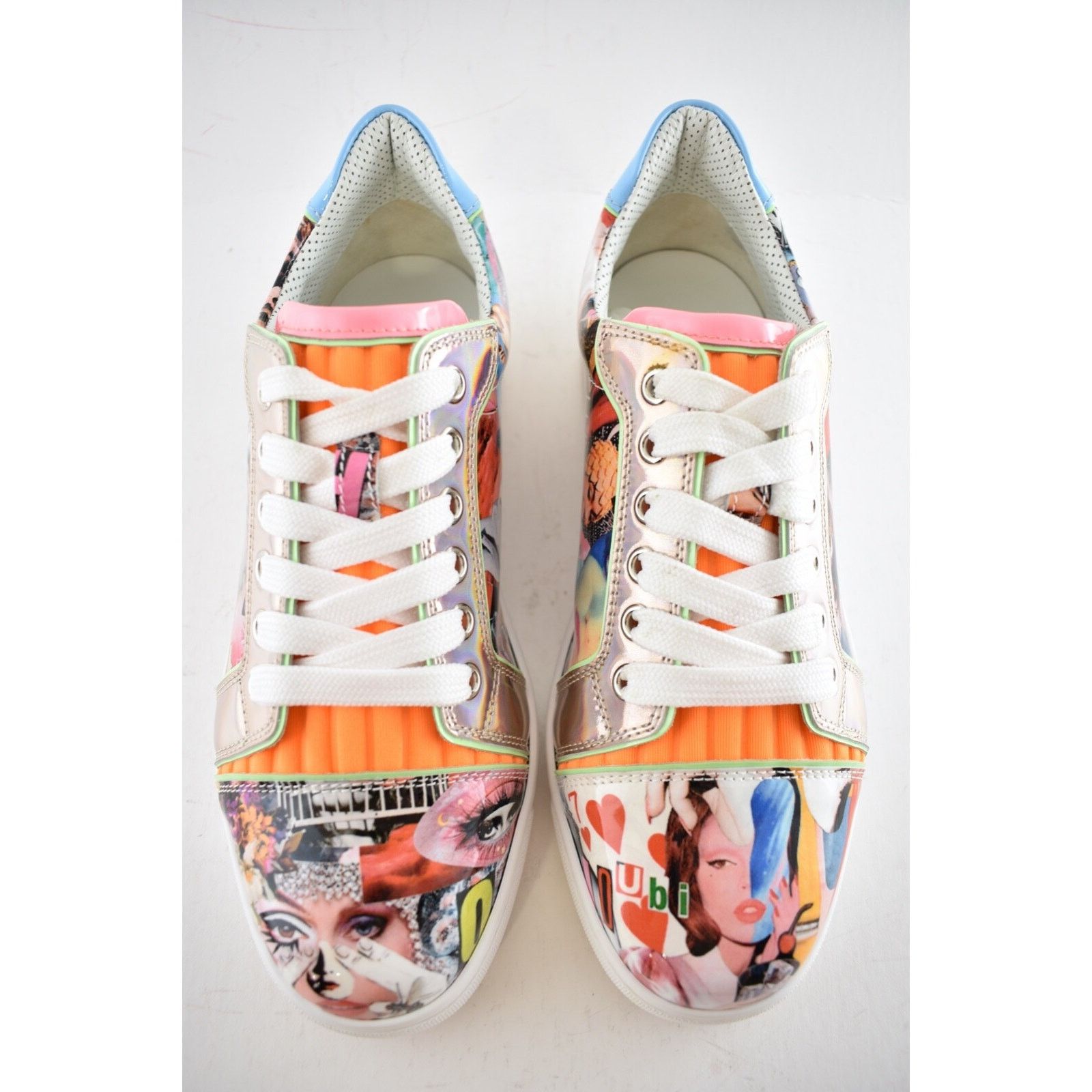 Christian Louboutin Vieira Flat Patent Oh Xtian Multicolor Low Top Sneaker 40.5 Size US 10.5 / IT 40.5 - 7 Thumbnail