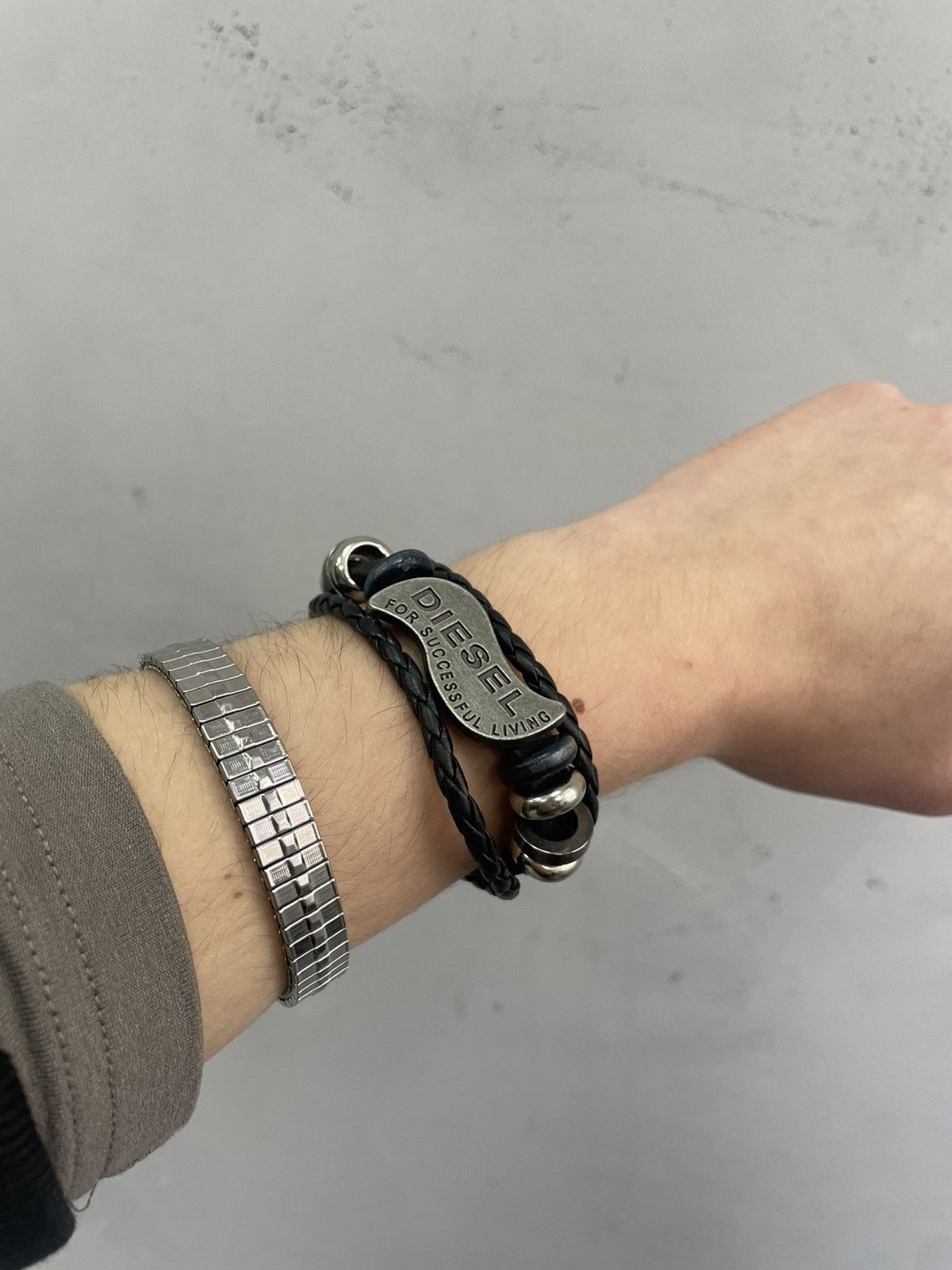 Diesel Vintage Diesel Y2K Leather Bracelet | Grailed
