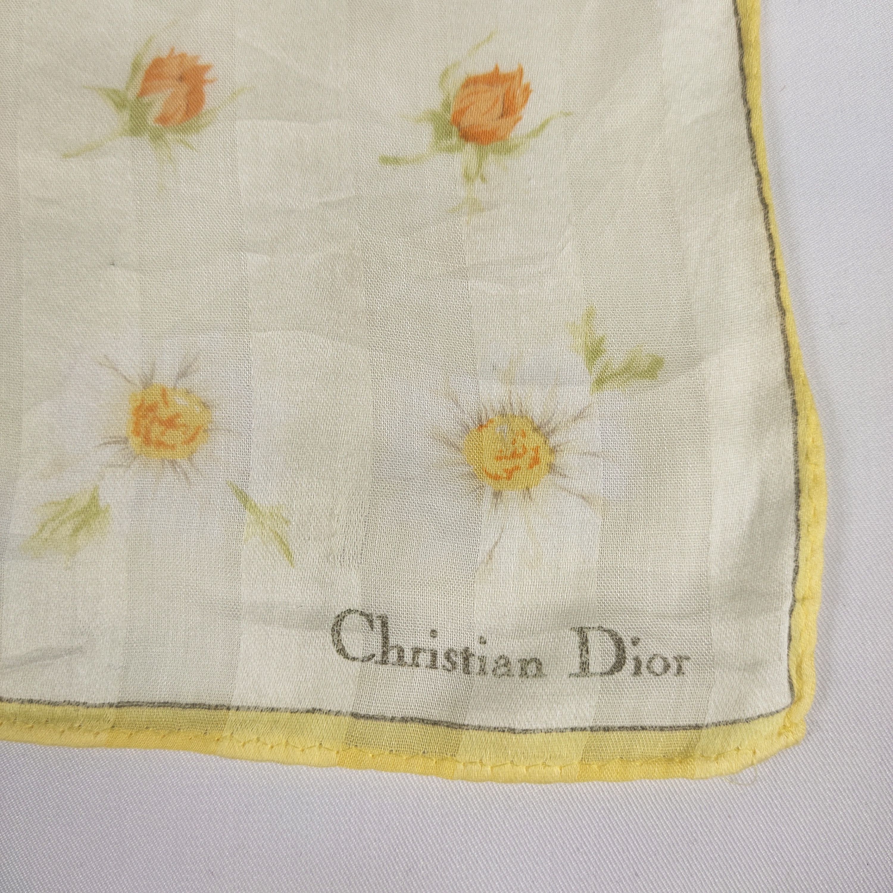 Vintage Christian Dior Handkerchief / Neckerchief / Bandana FZ481 Size ONE SIZE - 5 Thumbnail