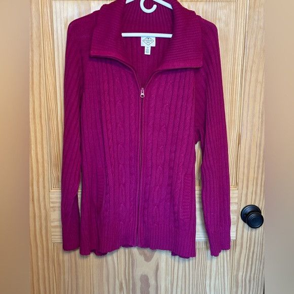 St. Johns Bay St John’s Bay Women Sweater Size 2XL Hot Pink Knit Collared Size XXL / US 16-18 / IT 52-54 - 7 Thumbnail