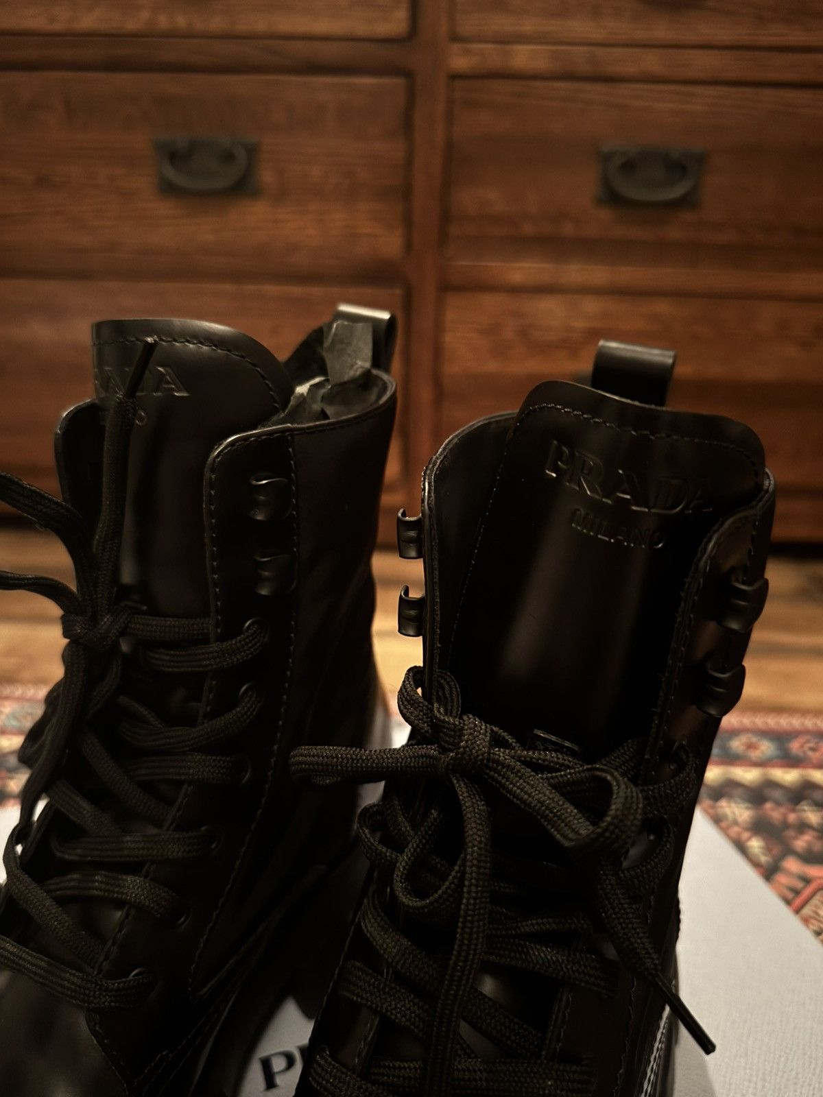 Prada Prada Monolith Combat Boots with pouches Size US 8 / IT 38 - 2 Thumbnail