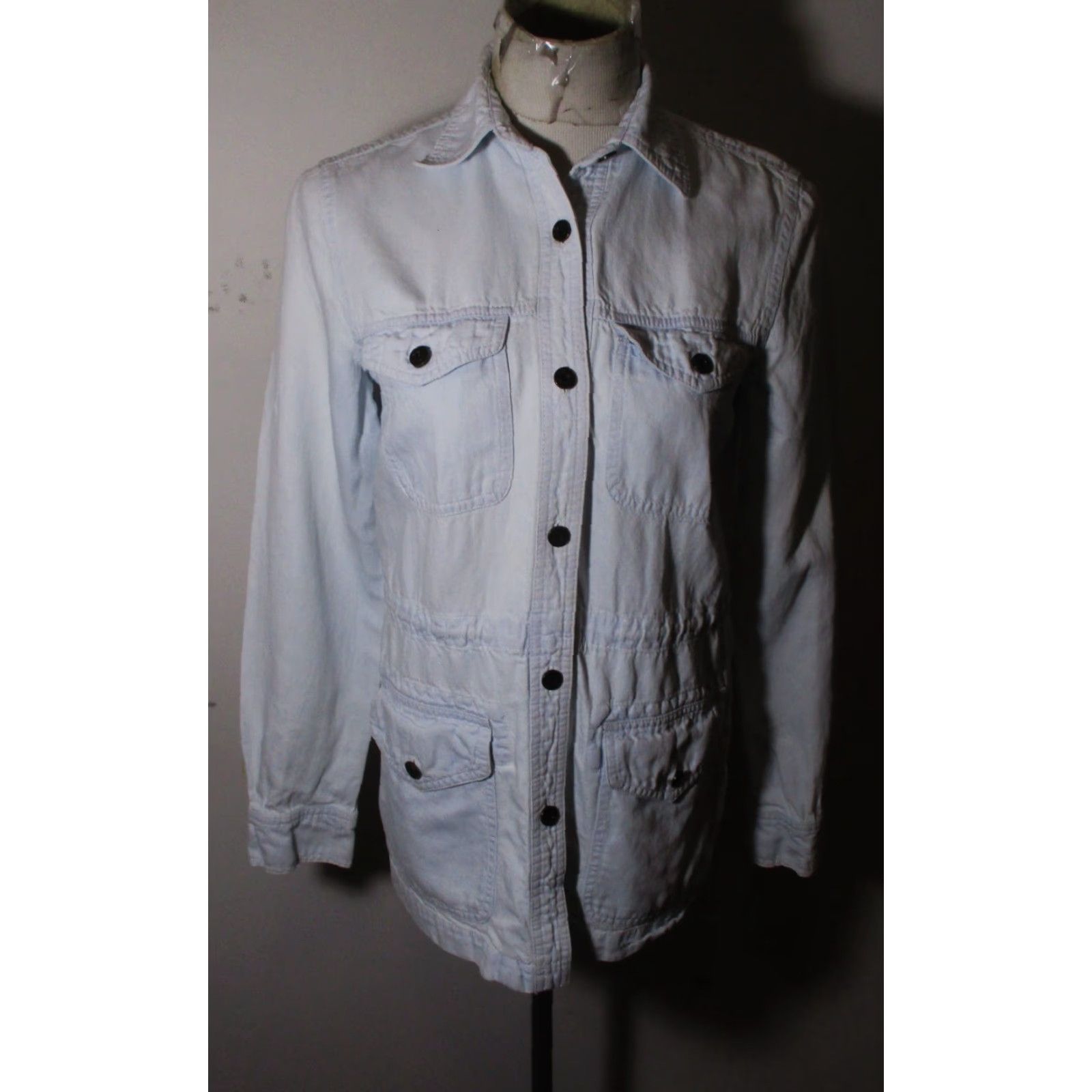 Ralph Lauren LAUREN Ralph Lauren Denim Jacket Women's XS Blue Linen Blend Size XS / US 0-2 / IT 36-38 - 2 Thumbnail