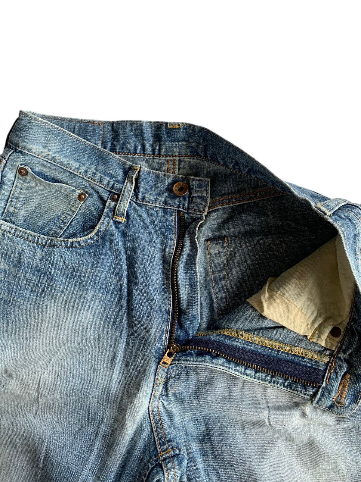 Edwin × Kapital × Vintage EDWIN 505Z SELVEDGE DISTRESSED DENIM Size US 29 - 13 Thumbnail