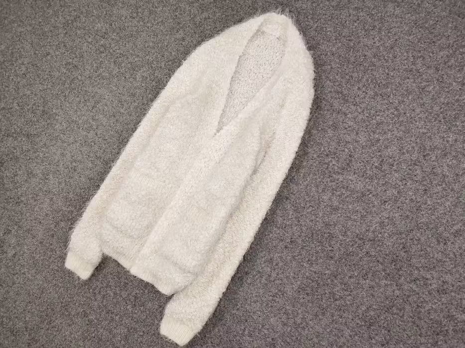Japanese Brand Rare Vintage Japanese Cardigan Mohair Style Fuzzy Sweater Size L / US 10 / IT 46 - 2 Thumbnail