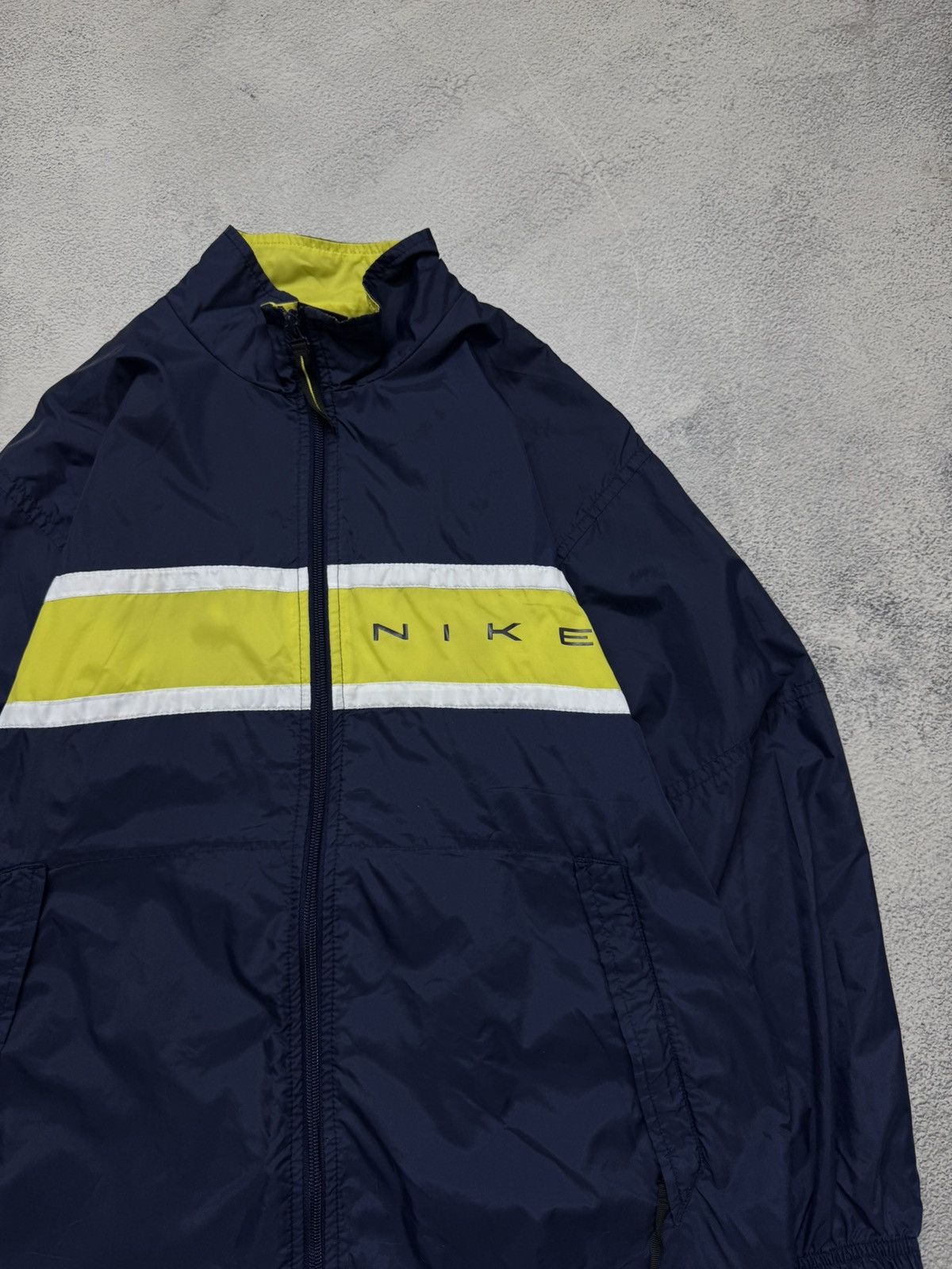 Nike 90s Nike Double Logo Vintage Y2K Oversized Nylon Jacket Size US S / EU 44-46 / 1 - 7 Thumbnail