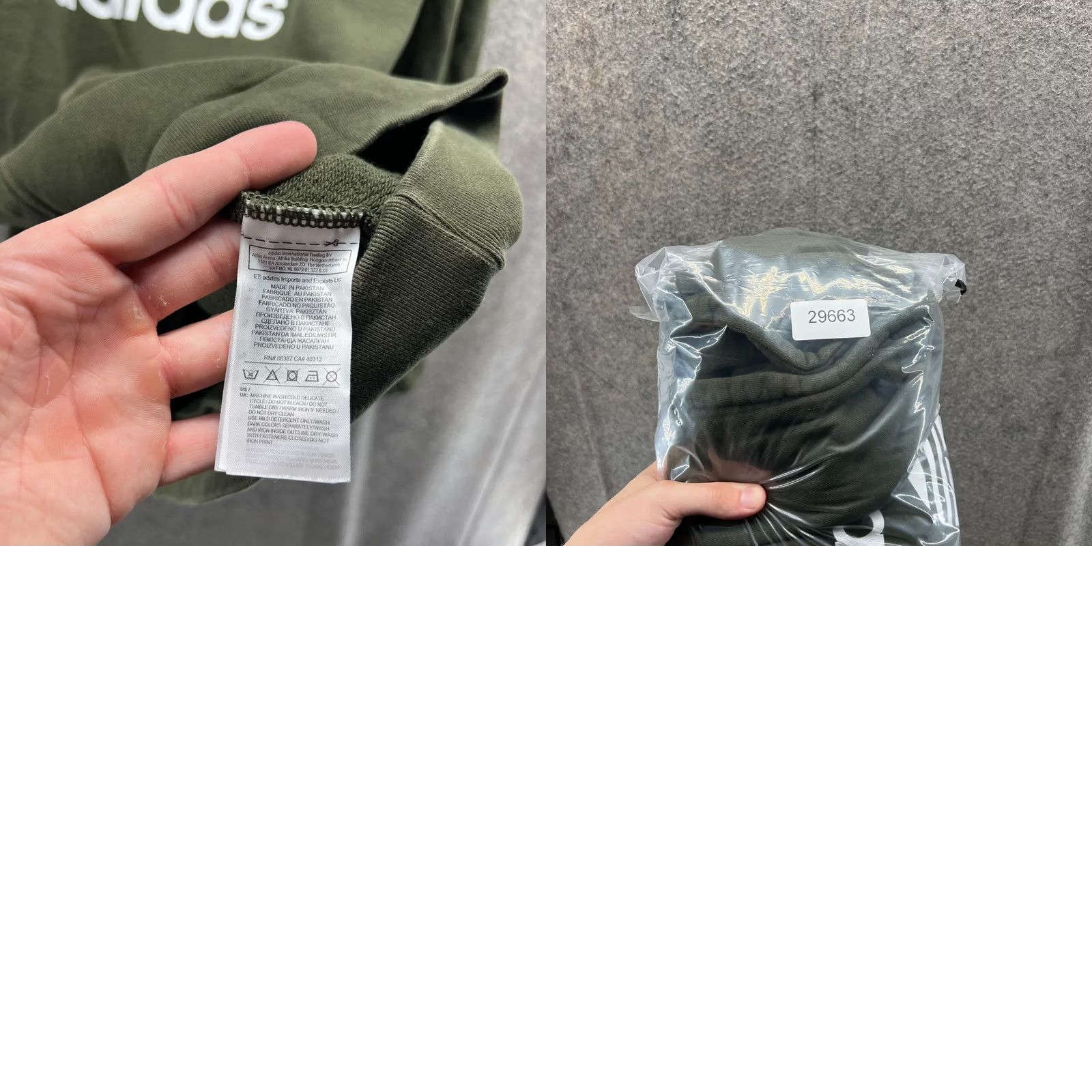 Adidas Adidas Hoodie Men Small Green Olive Fleece Pullover Originals Big Trefoil Jacket Size US S / EU 44-46 / 1 - 9 Thumbnail