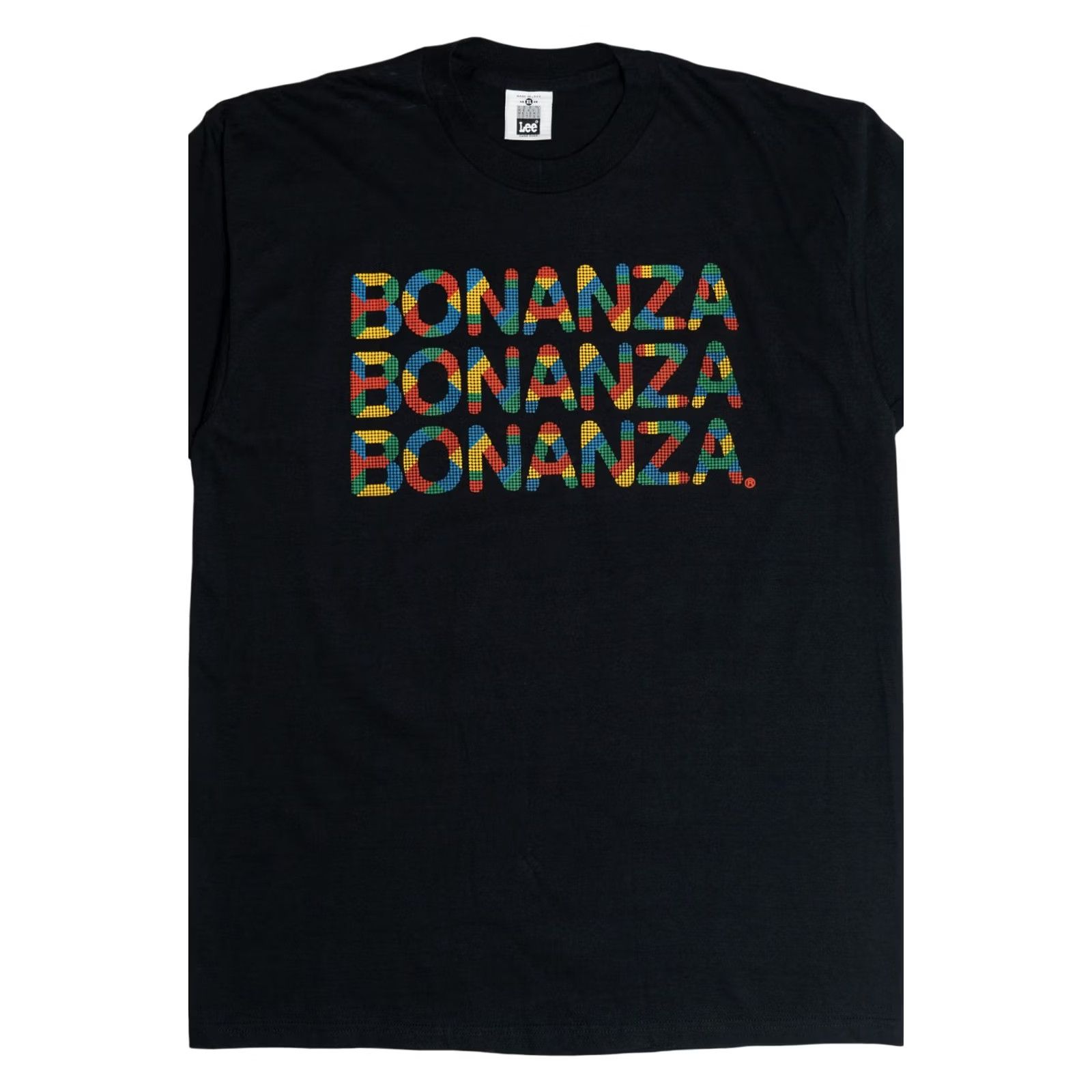 Lee VINTAGE Lee "Bonanza Bonanza Bonanza" Embossed Print T-Shirt Adult X-Large Black 1990s Size US XL / EU 56 / 4 - 5 Thumbnail
