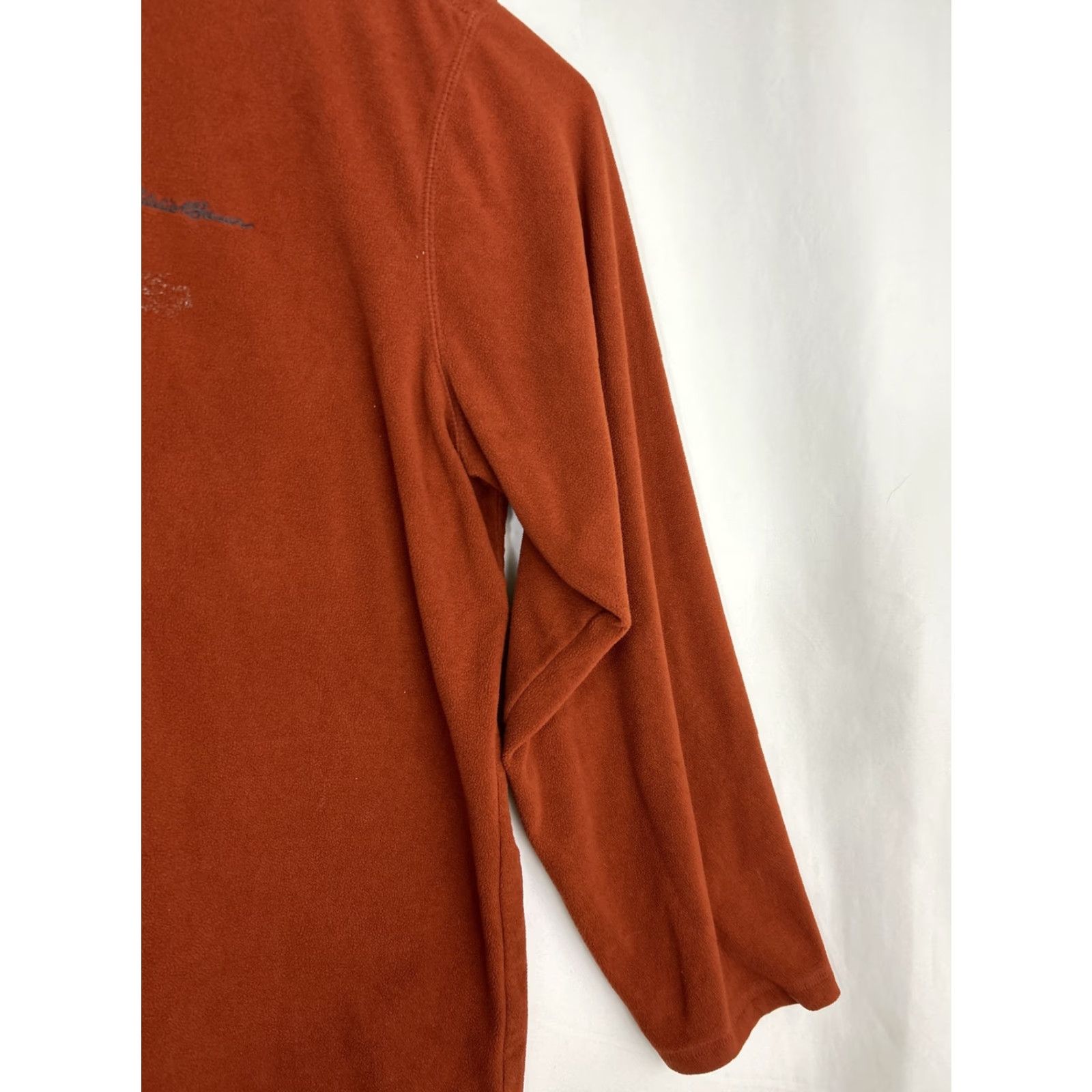 Eddie Bauer Eddie Bauer Mens XL Burnt Orange Fleece 1/4 Zip Up Jacket Size US XL / EU 56 / 4 - 4 Thumbnail