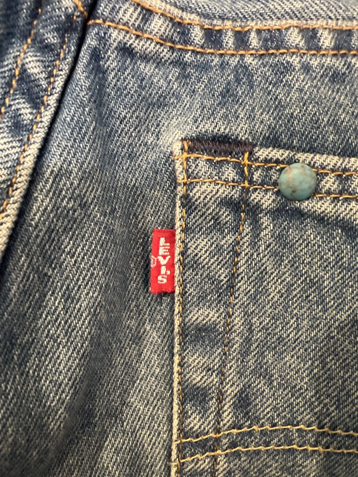 DENIM TEARS Denim Tears Rhinestone Jeans Indigo 31x32 Size US 31 - 3 Thumbnail