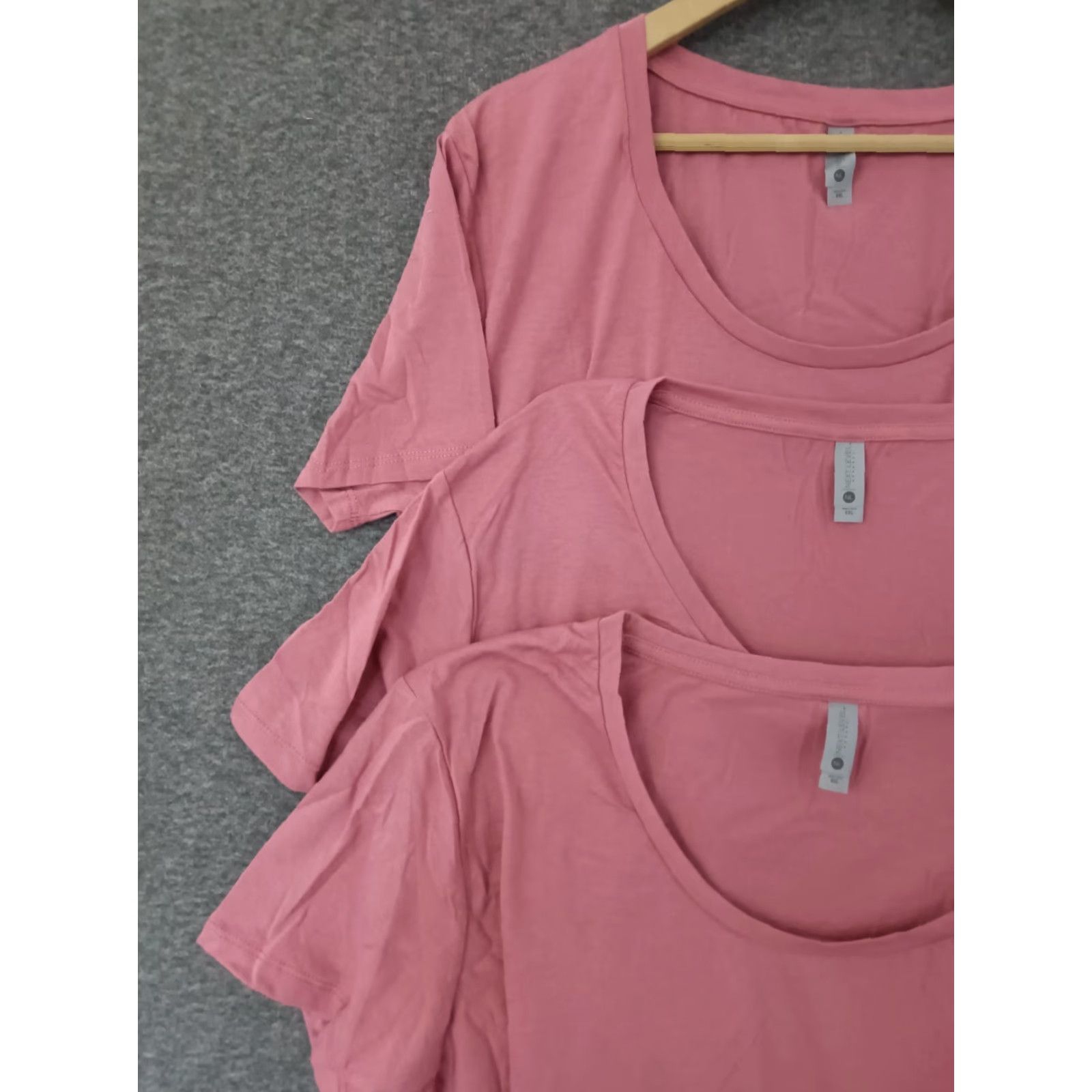 Next Level Next Level Tunic Shirt Women’s 3-Pack Short Sleeve Pink XXL T-Shirt Casual Blank Cotton Blend Round Neck Women’s Shirt Size XXL / US 16-18 / IT 52-54 - 7 Thumbnail