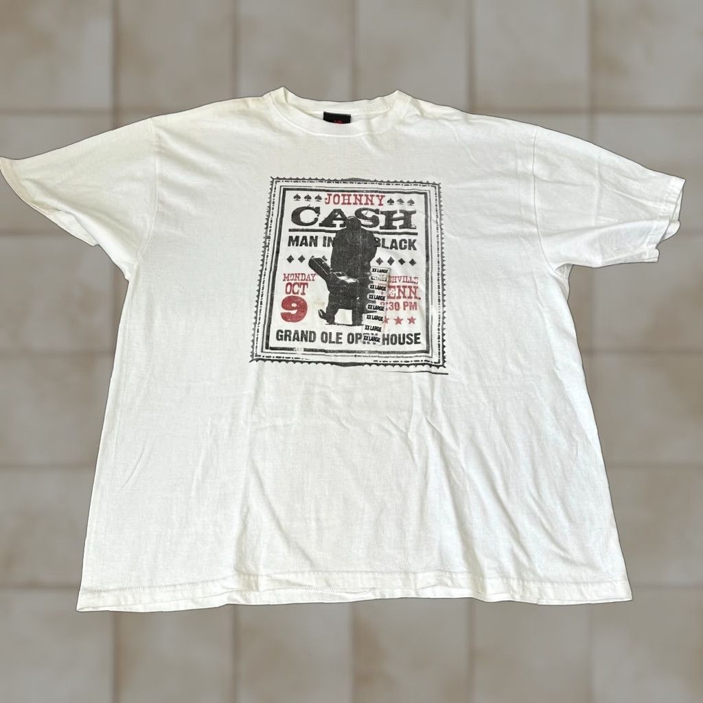 Vintage VINTAGE Johnny Cash Shirt Mens 2X White Cotton Crew Neck Long Sleeve T-Shirt Size US XXL / EU 58 / 5 - 1 Thumbnail