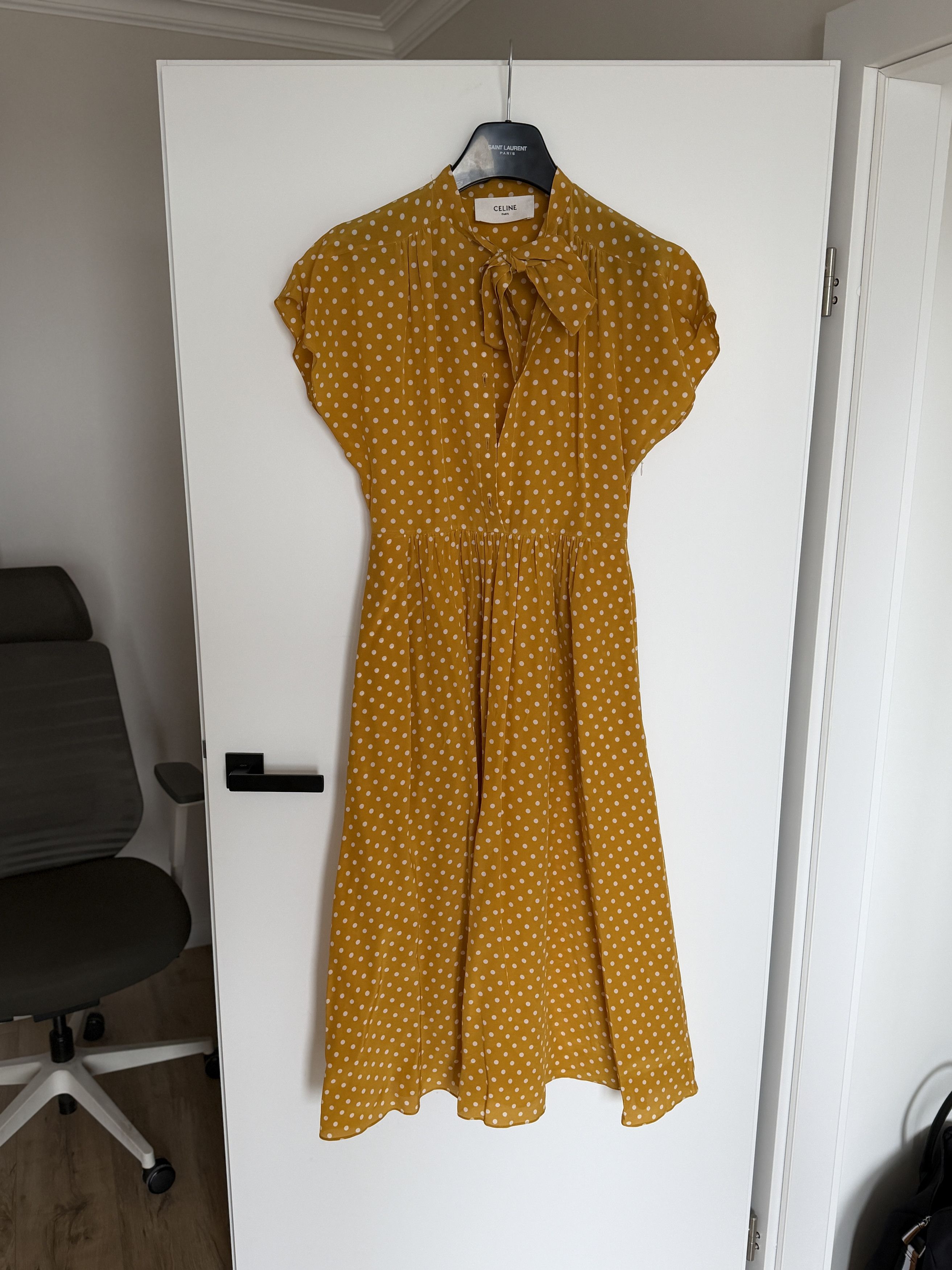 Celine Celine polka dot silk dress | sample Size S / US 4 / IT 40 - 1 Thumbnail