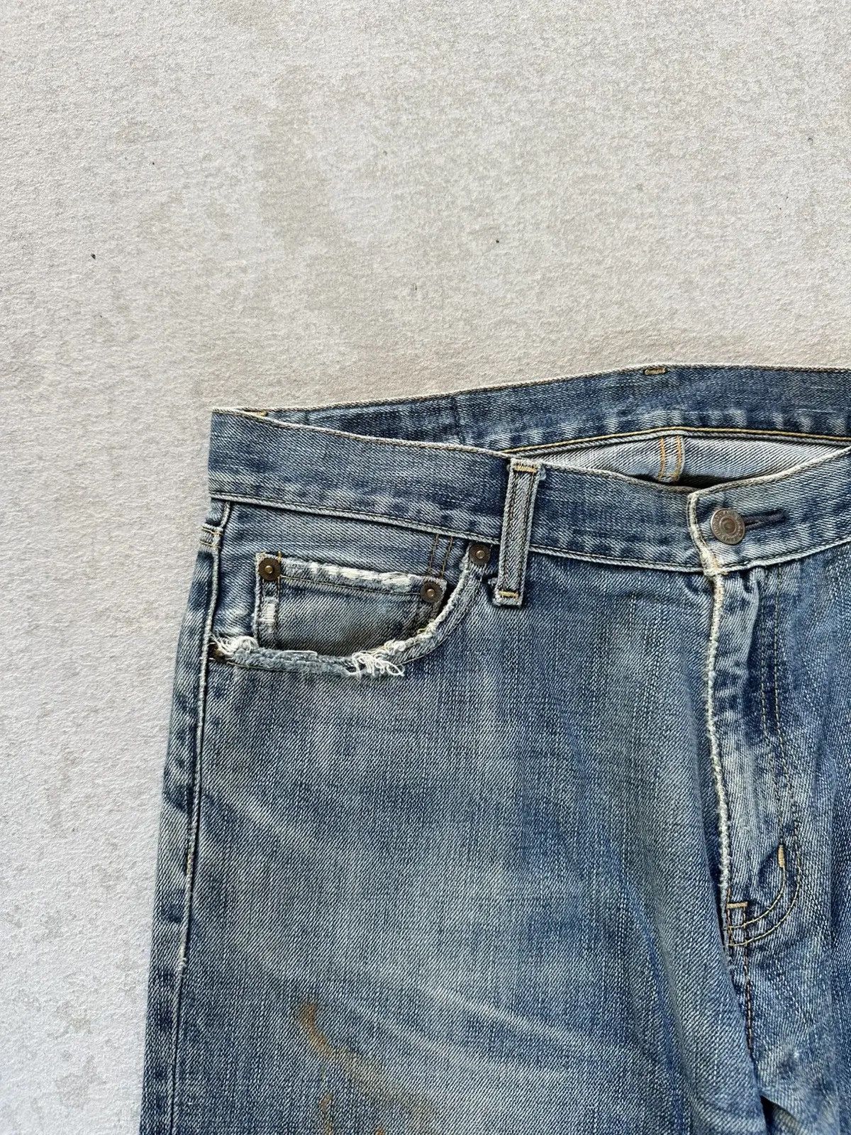 Vintage SEND OFFERS 🍁S-002 UNIQLO Japan Distressed Denim Rusty Pants Size US 33 - 3 Thumbnail