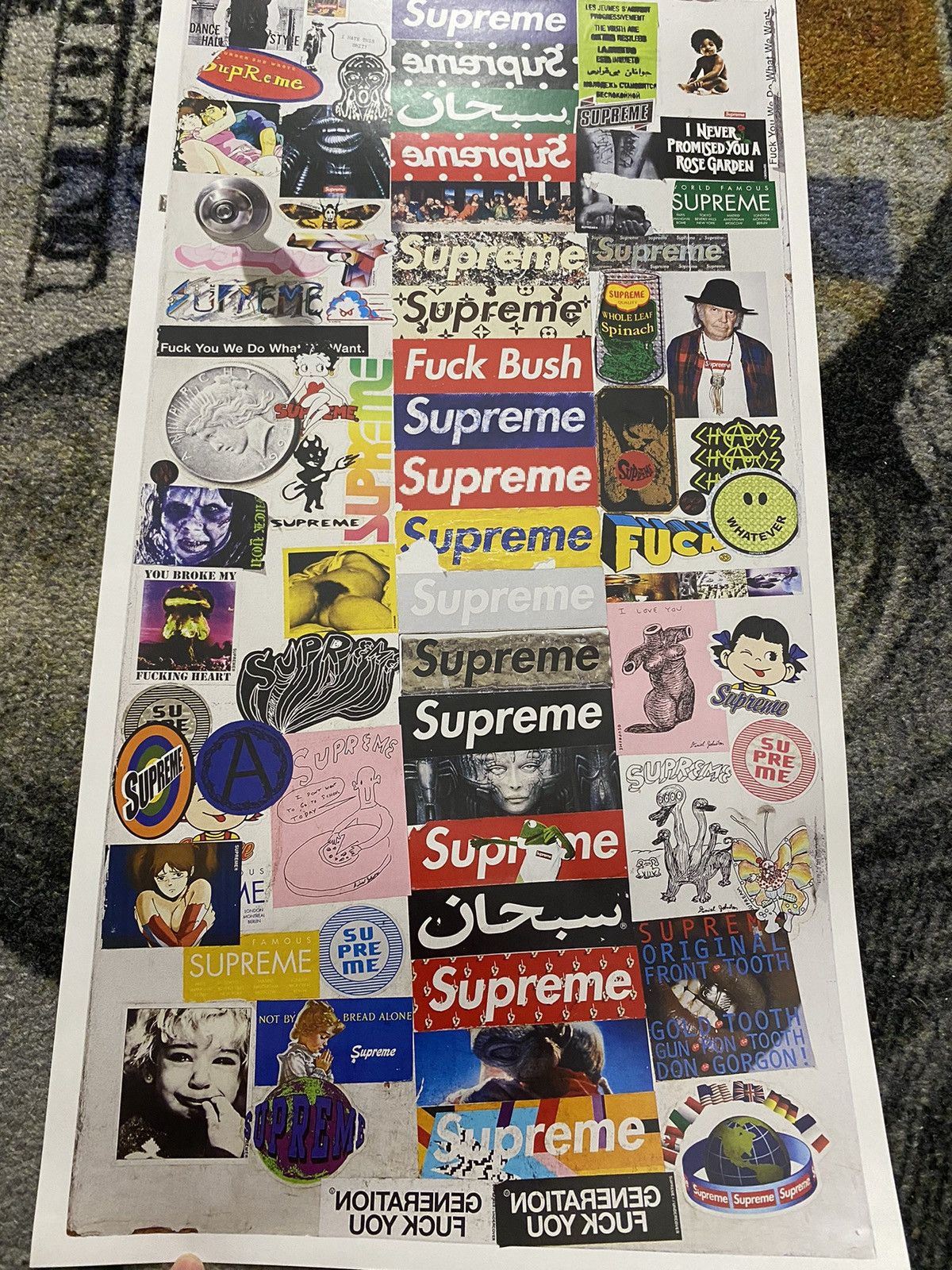 Supreme Supreme 2003 calendar by Terry Richardson with poster