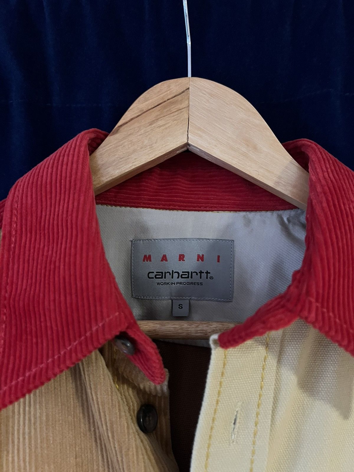 MARNI×Carhartt ボタン パネル オーバーシャツ S