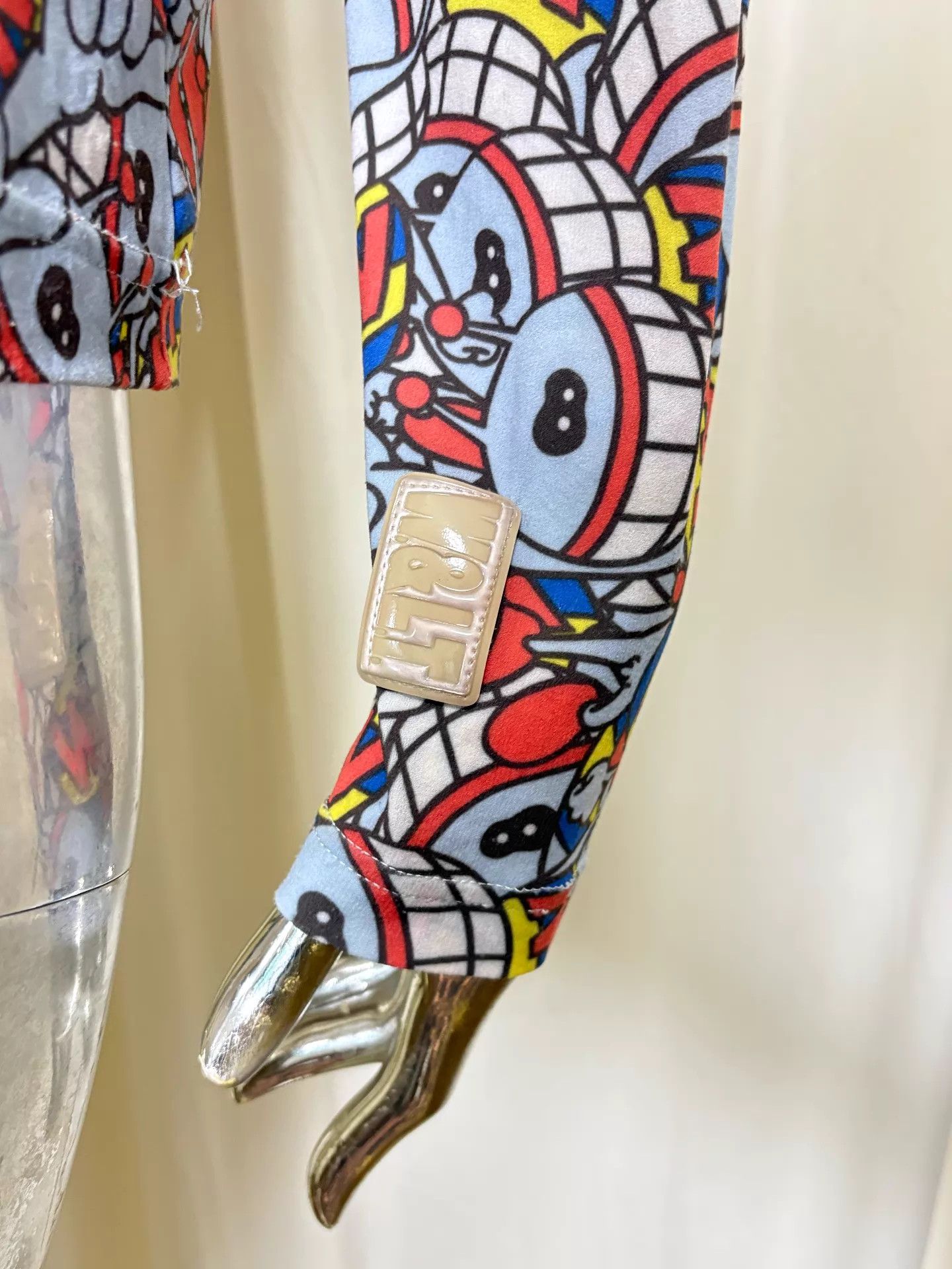 Walter Van Beirendonck W&LT 90s Puk Puk Print Stretch L/S Unisex Vintage Size S / US 4 / IT 40 - 6 Thumbnail