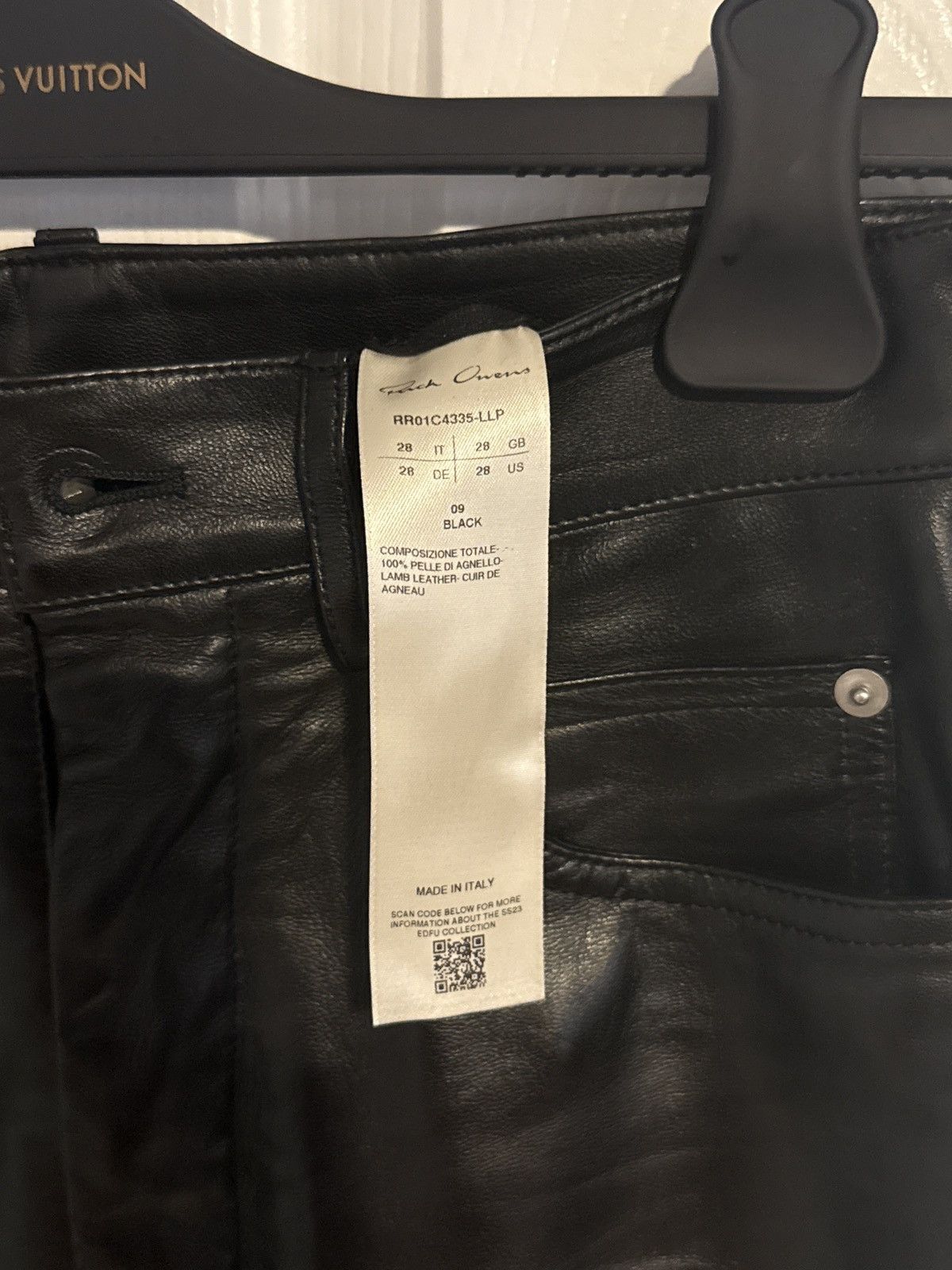 Rick Owens Rick Owens Black Bolan Leather Pants Size US 28 / EU 44 - 7 Thumbnail