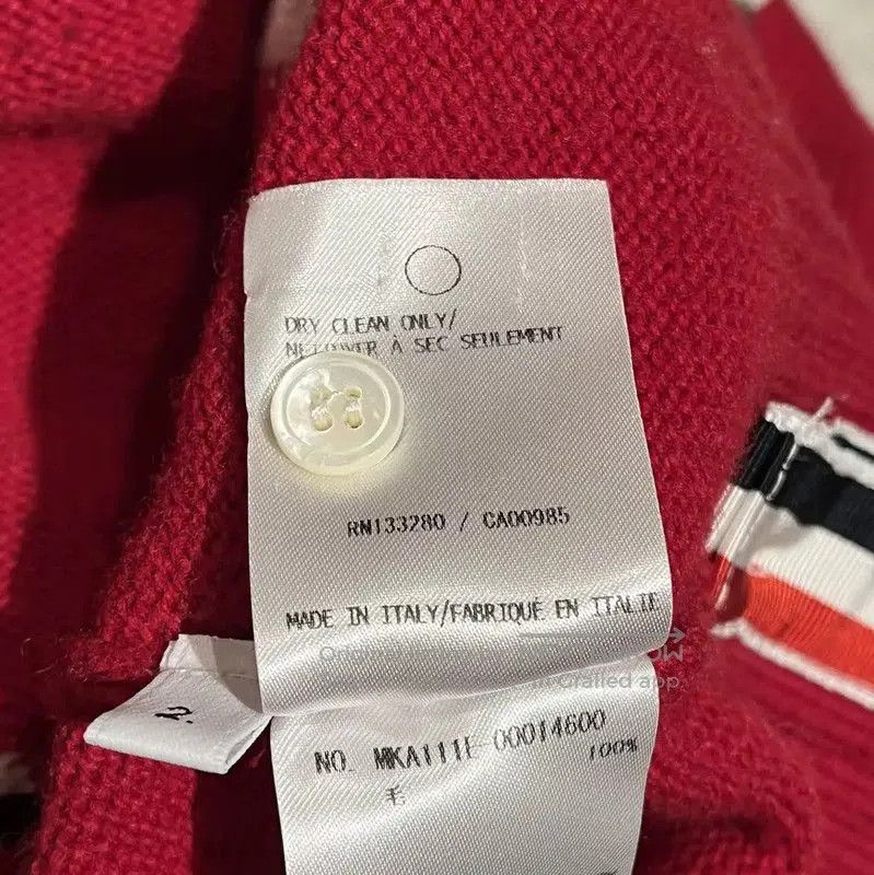 Thom Browne Thom Browne Red Wool Patterned Sweater . Size S / US 4 / IT 40 - 5 Thumbnail