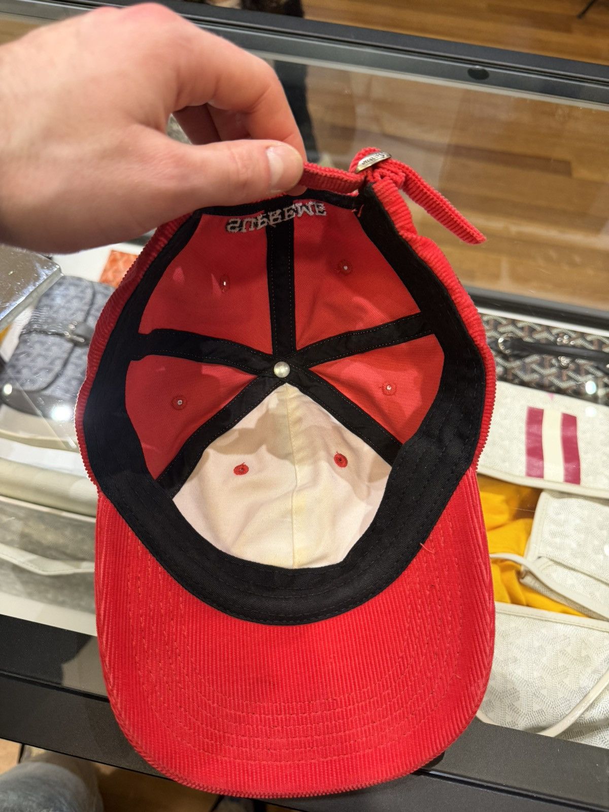 Supreme Supreme Corduroy Six Panel Hat - Red Size ONE SIZE - 6 Thumbnail