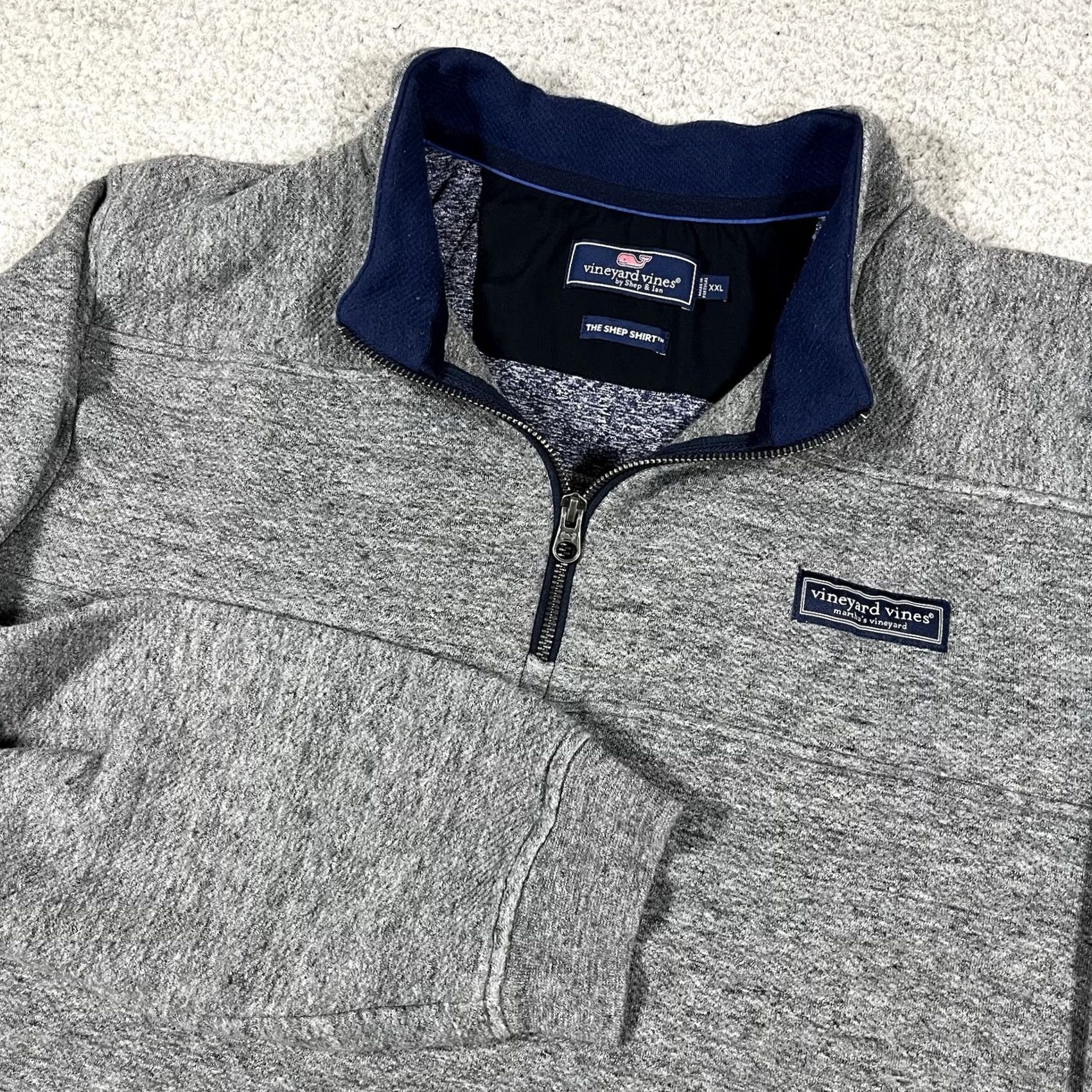 Vineyard Vines Vineyard Vines 1/4 Zip Pullover Mens 2XL Gray The Shep Shirt Sweater Preppy Size US XXL / EU 58 / 5 - 3 Thumbnail