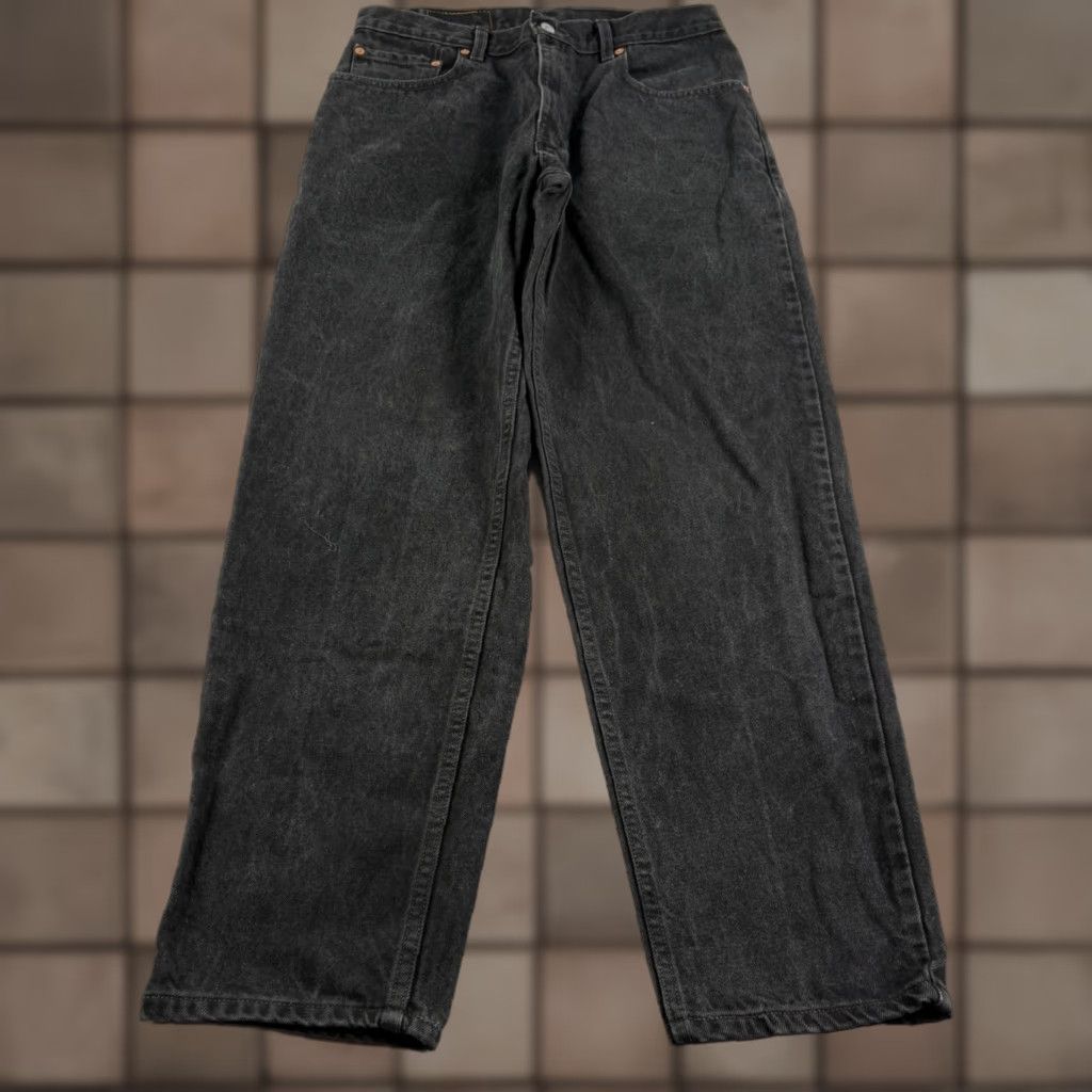 VINTAGE Levi's Jeans 560 Denim 33x32 Black Men 90s Tapered Relaxed 1999 Jeans Mens Size 33 Regular Inseam 32 Black Levi's 560 90s Theme 1999